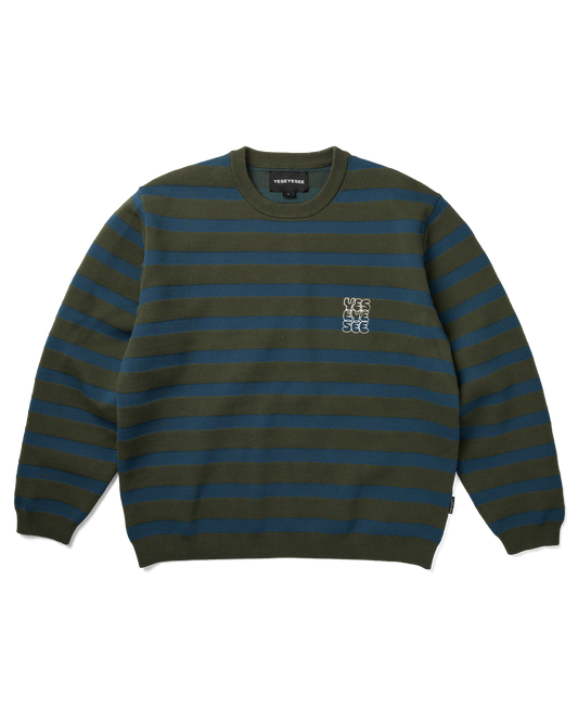 Speckled Stripe Knit Pullover
