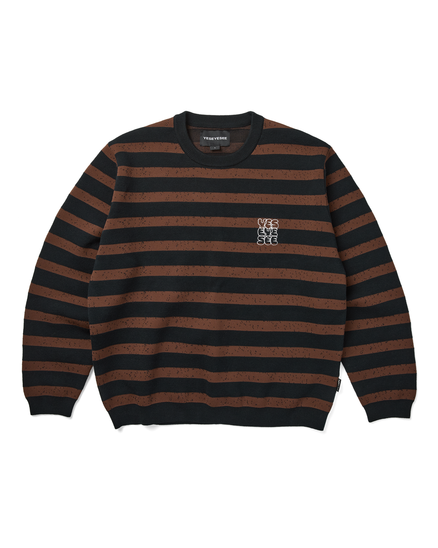 Speckled Stripe Knit Pullover