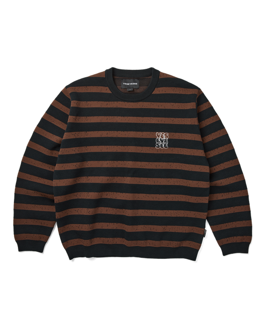 Speckled Stripe Knit Pullover