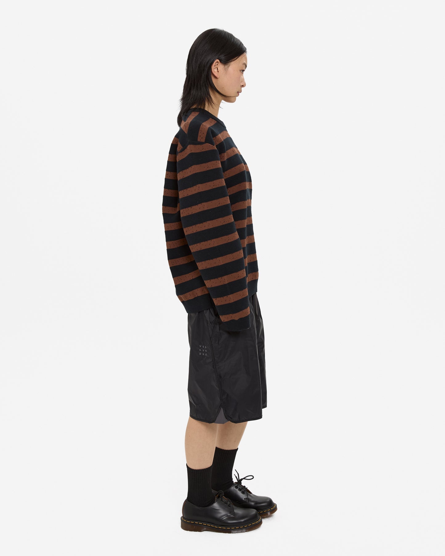 Speckled Stripe Knit Pullover