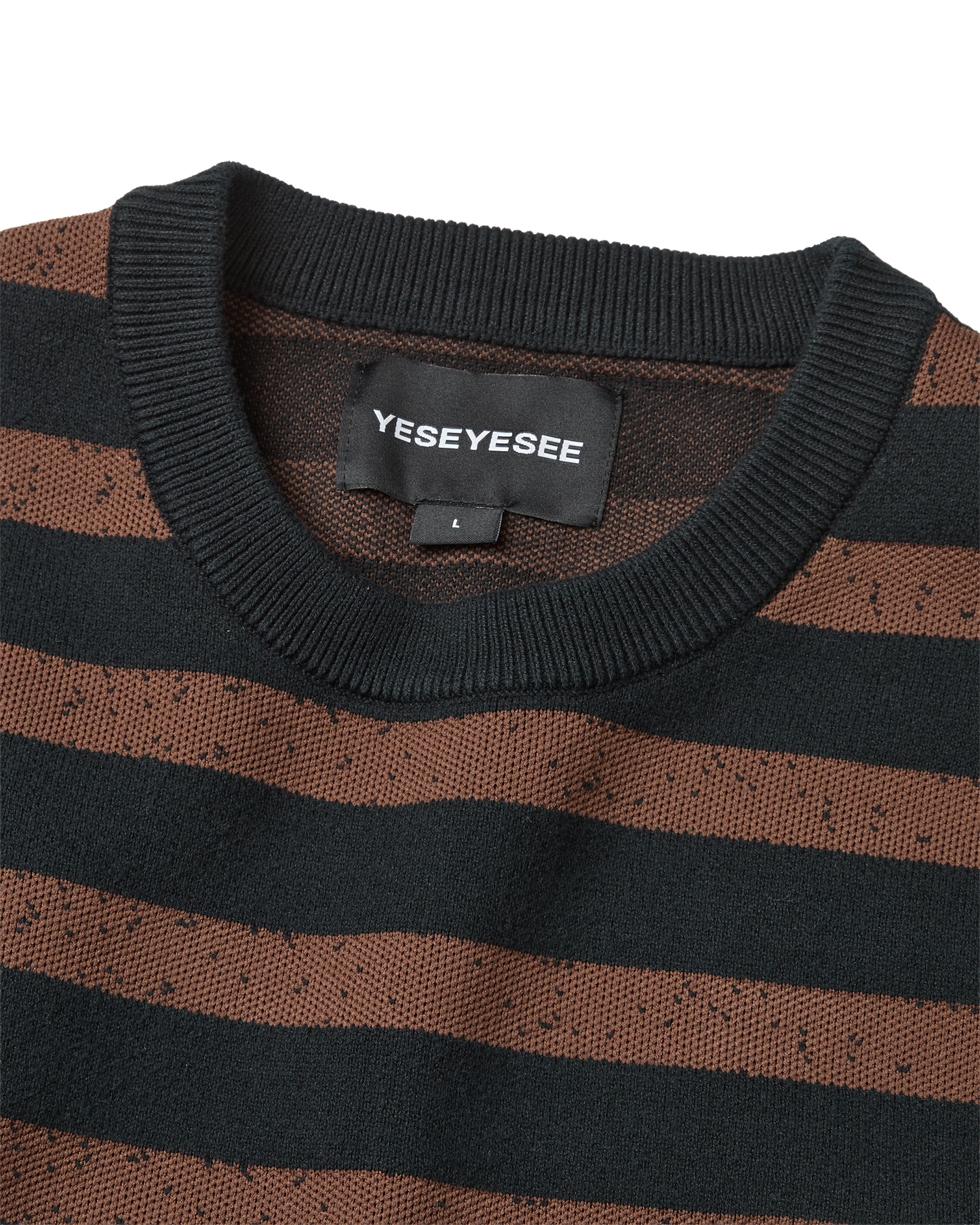 Speckled Stripe Knit Pullover