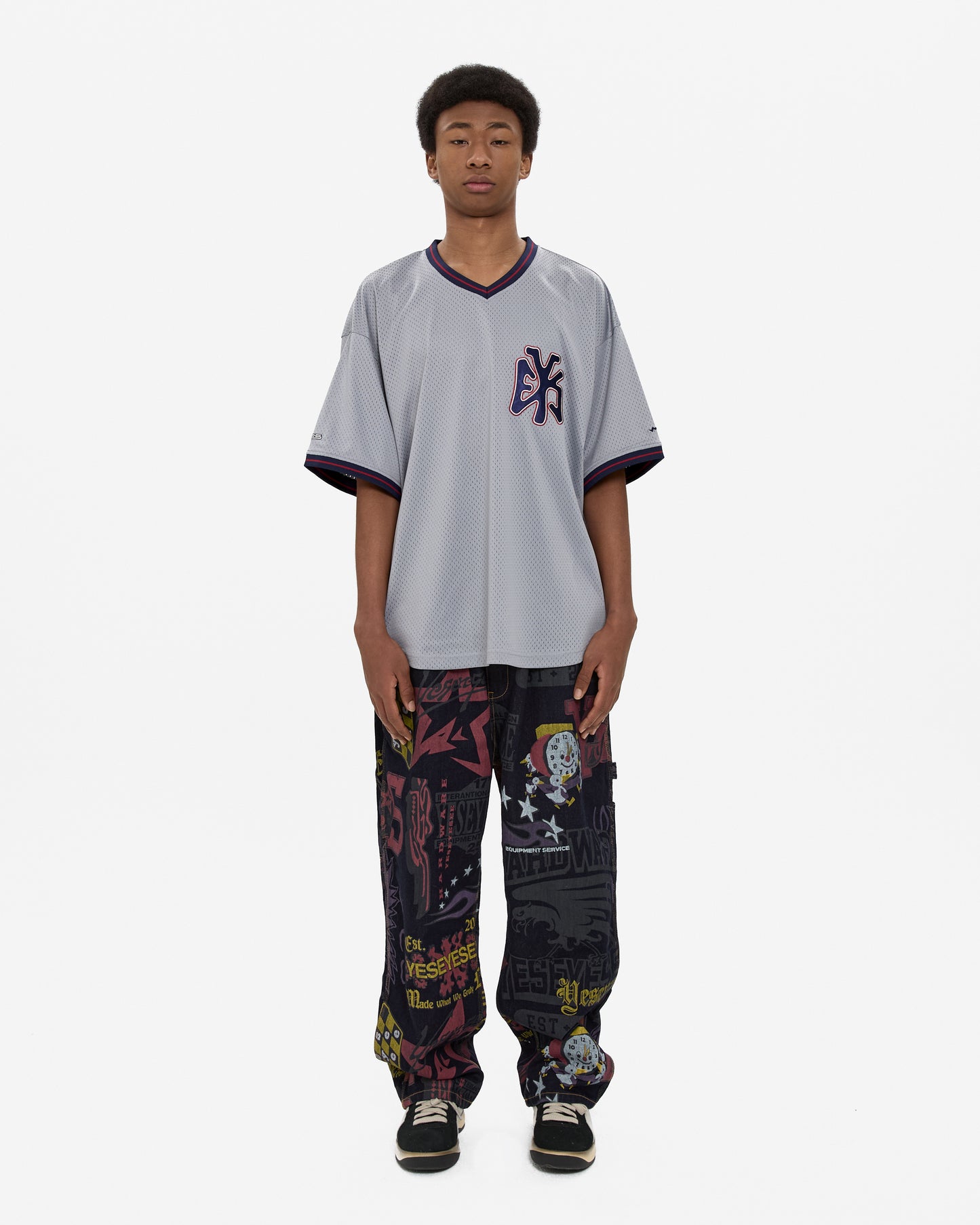 Y.E.S Mesh Baseball Tee