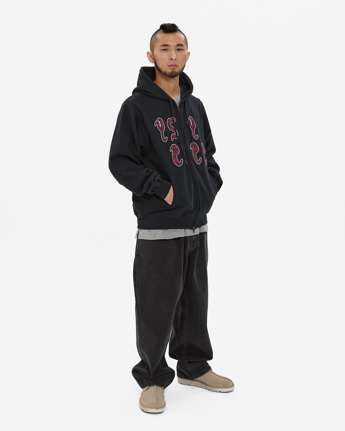 Y.E.S Bully Check Zip-up Hoodie