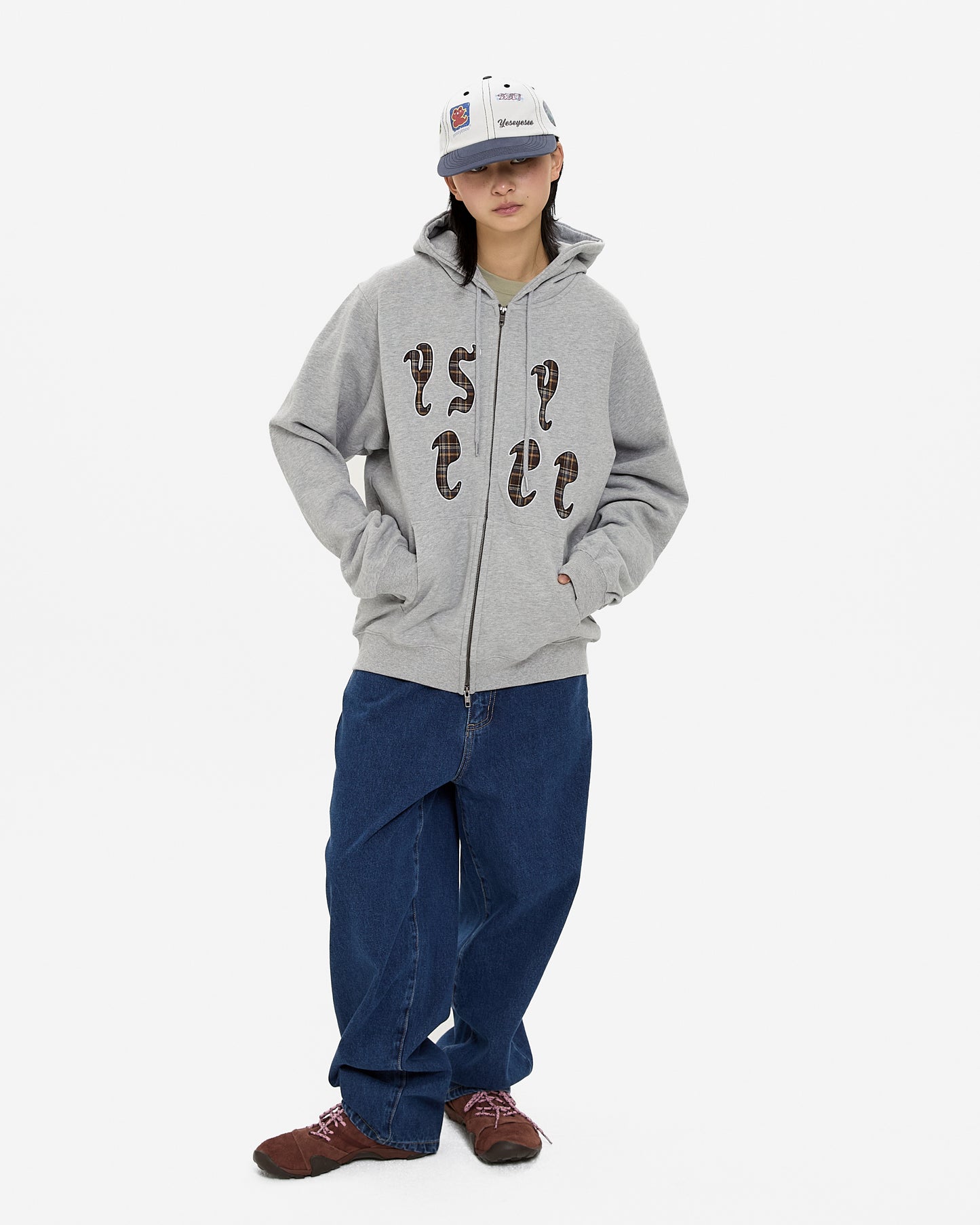 Y.E.S Bully Check Zip-up Hoodie