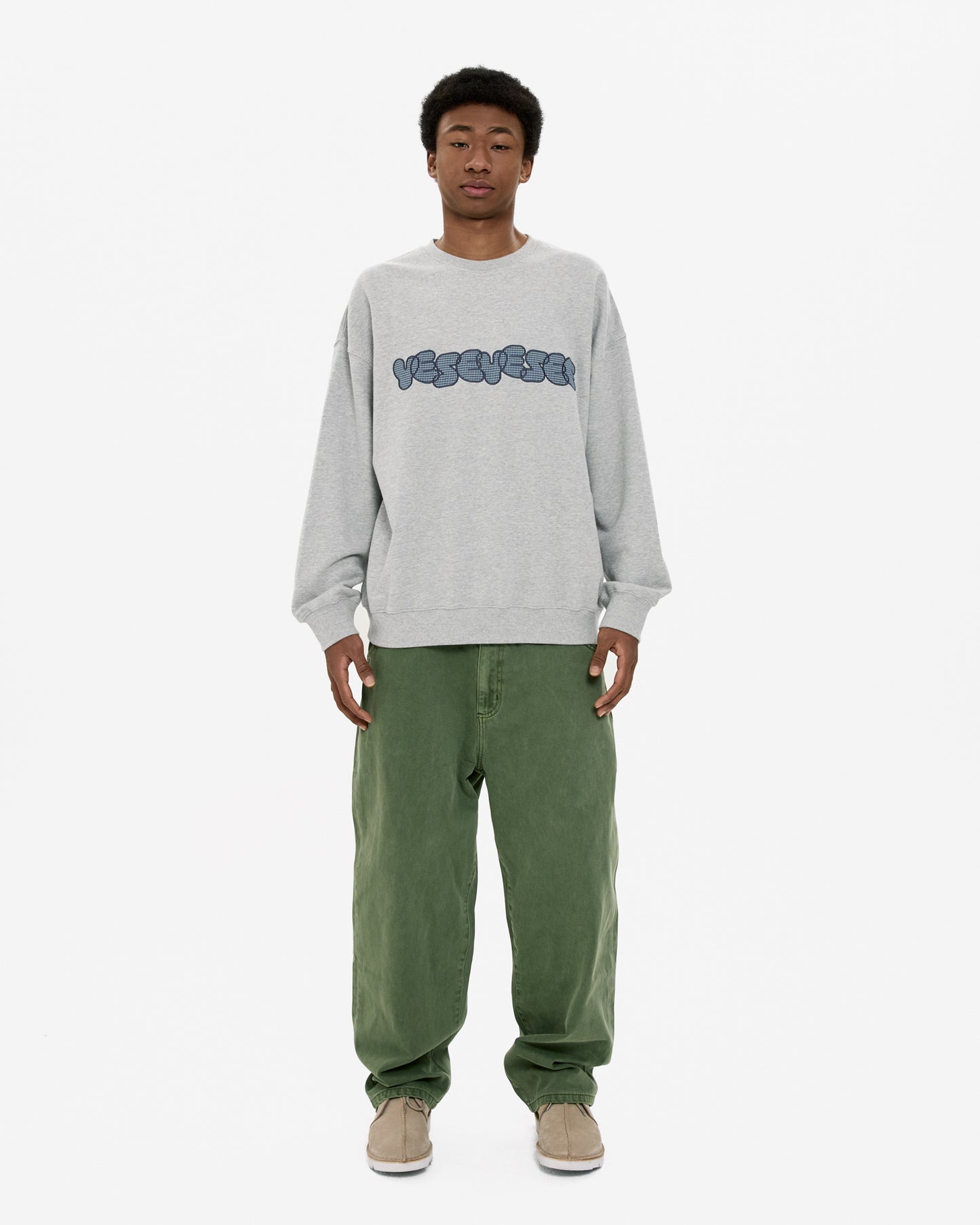 Y.E.S Checkered Logo Sweatshirt