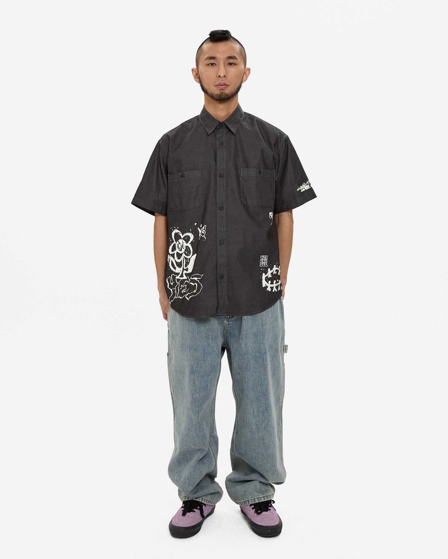 Y.E.S Doodle Half Shirt