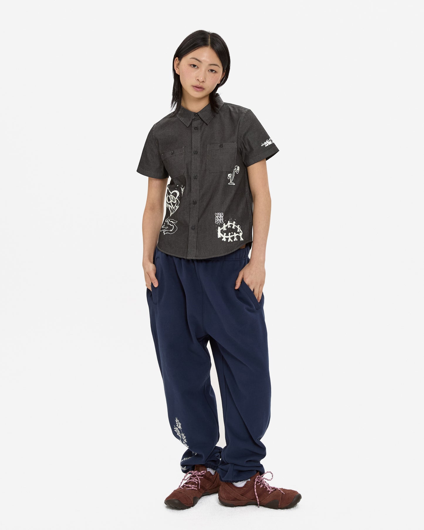 Y.E.S Doodle Half Shirt
