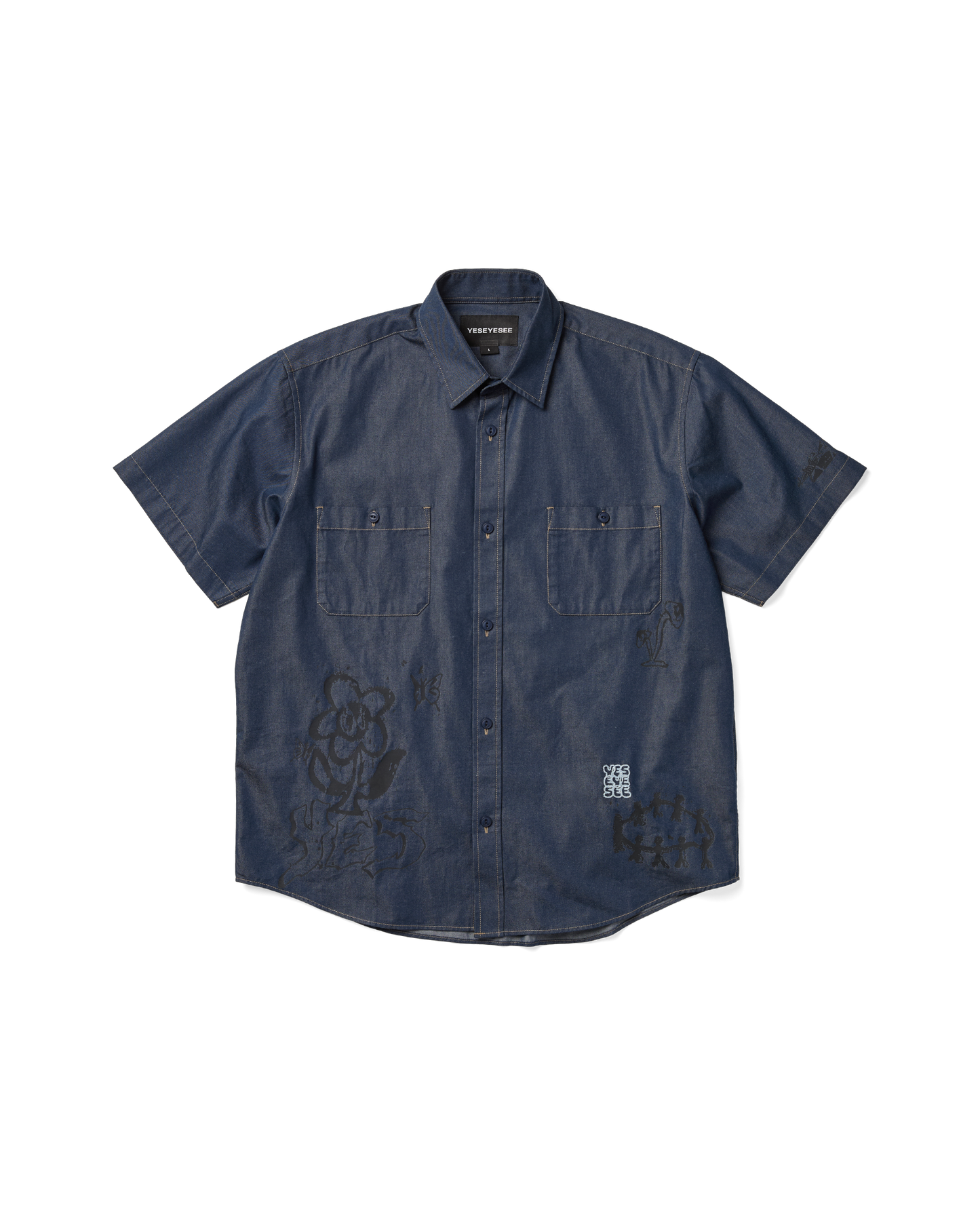 Y.E.S Doodle Half Shirt
