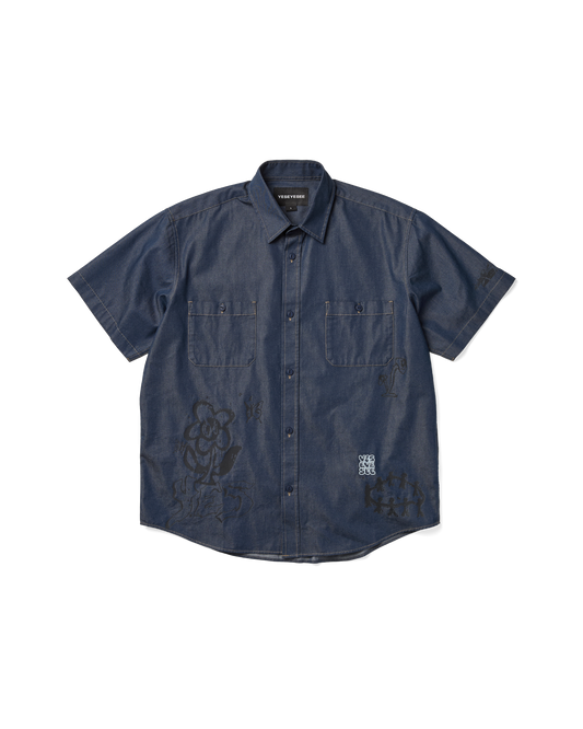 Y.E.S Doodle Half Shirt