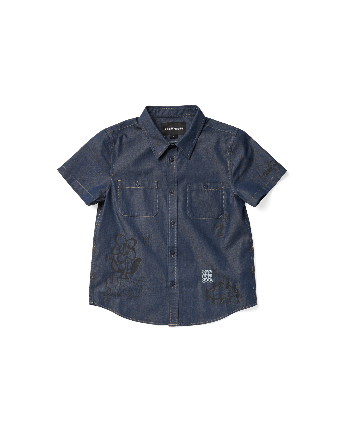 Y.E.S Doodle Half Shirt