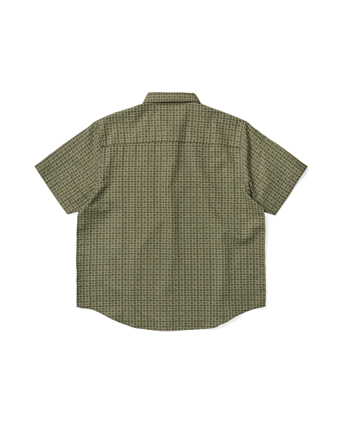 Y.E.S Font Plaid Half Shirt