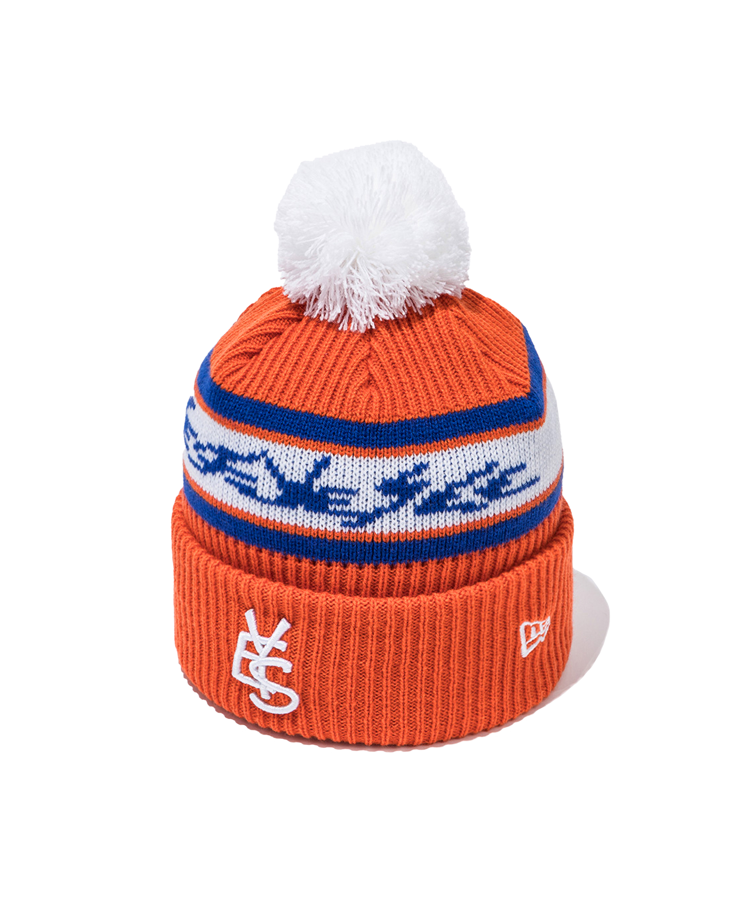Y.E.S Jacquard Pompon Knit Beanie