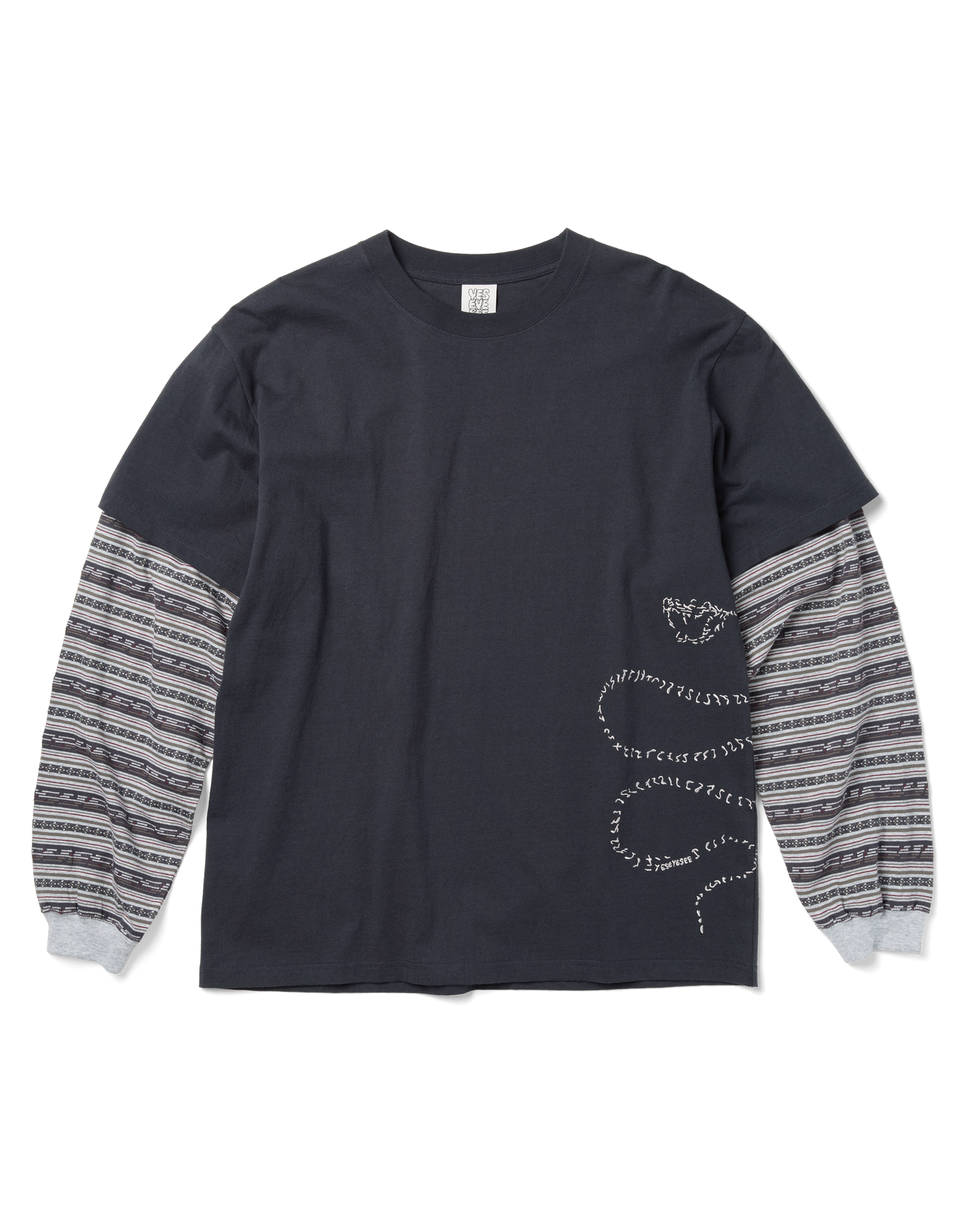 Y.E.S Jacquard Stripe Layerd L/S