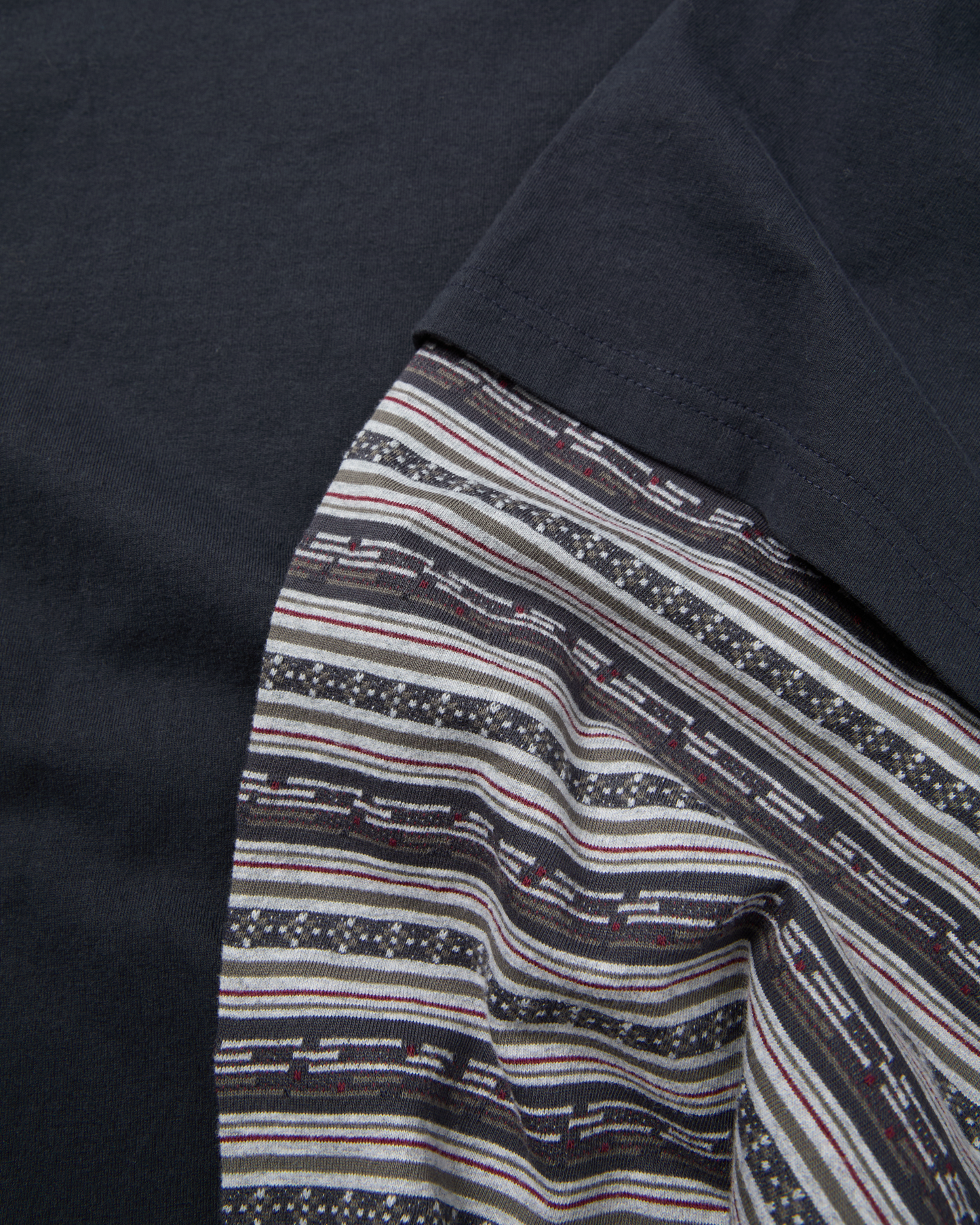 Y.E.S Jacquard Stripe Layerd L/S