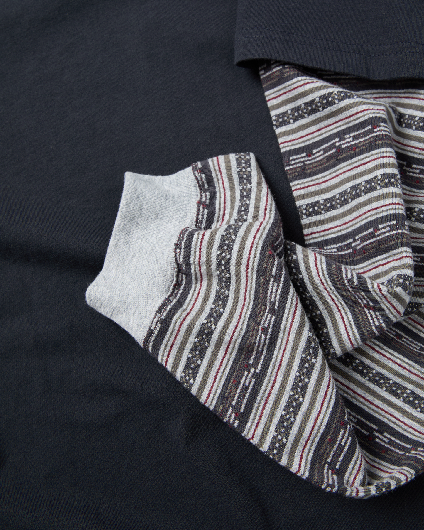 Y.E.S Jacquard Stripe Layerd L/S