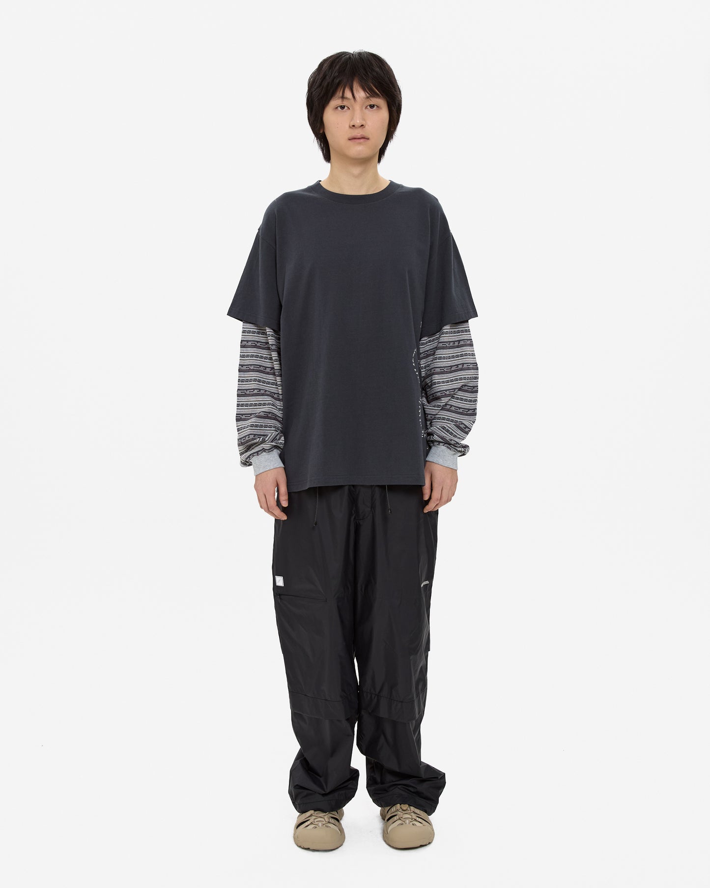 Y.E.S Jacquard Stripe Layerd L/S