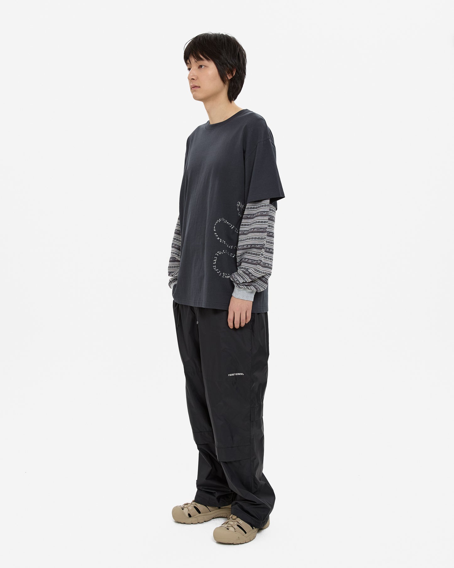 Y.E.S Jacquard Stripe Layerd L/S