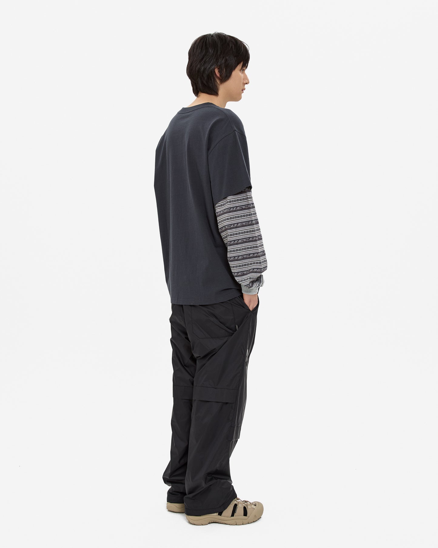 Y.E.S Jacquard Stripe Layerd L/S