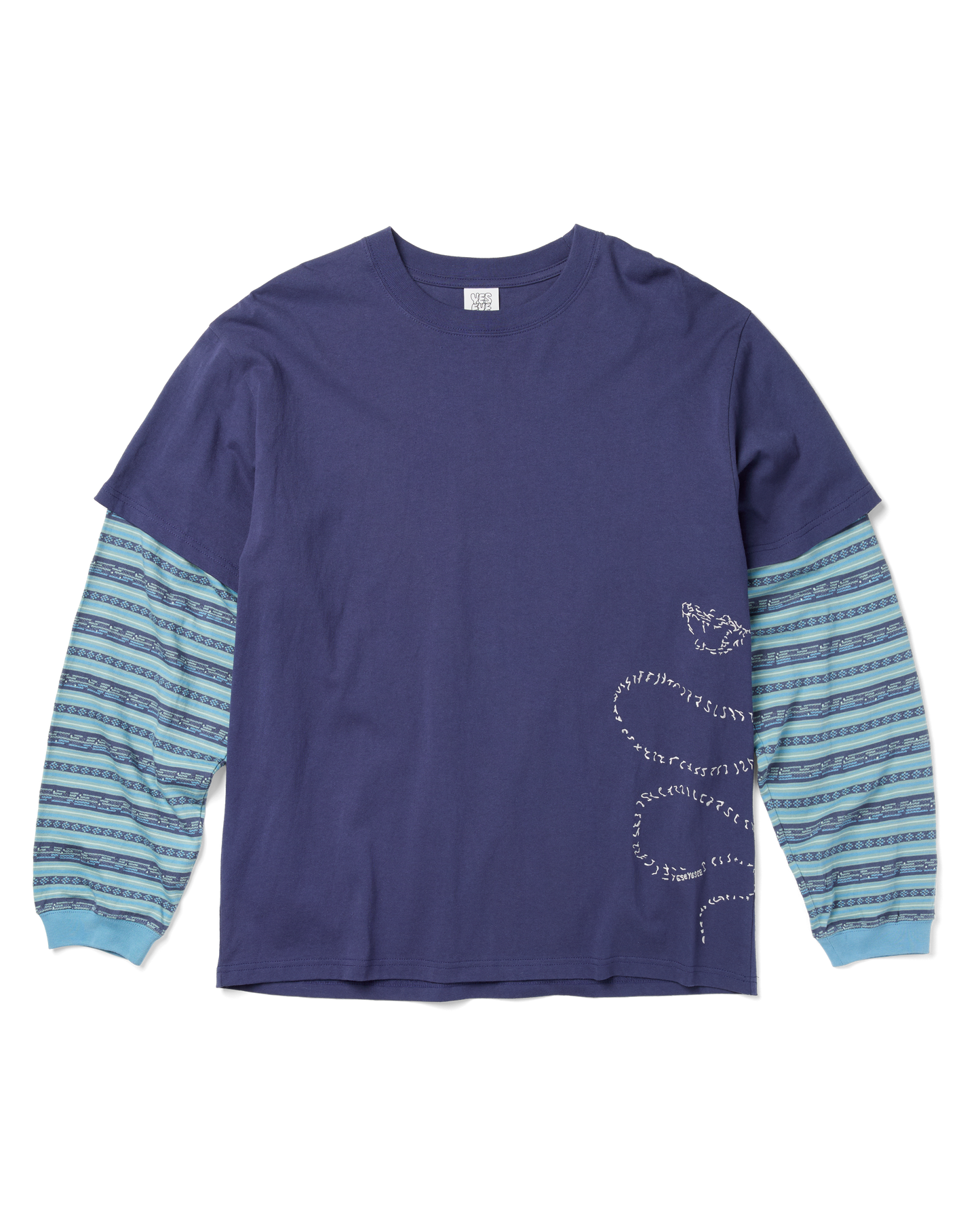 Y.E.S Jacquard Stripe Layerd L/S