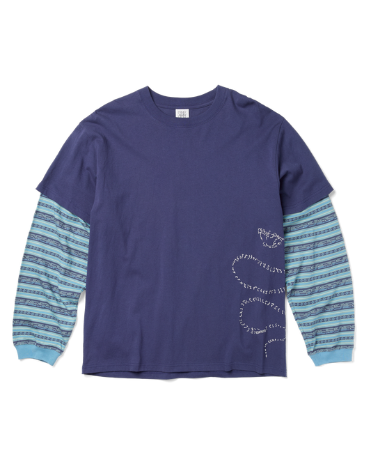 Y.E.S Jacquard Stripe Layerd L/S