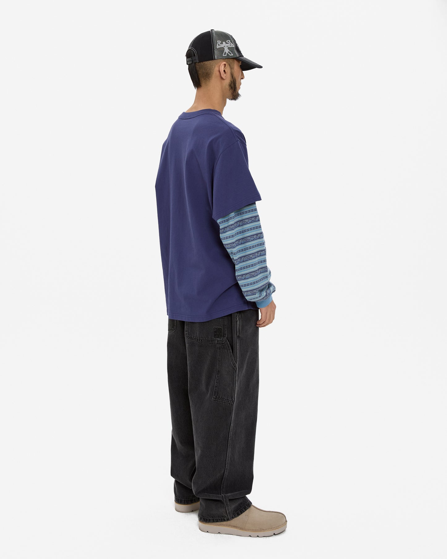 Y.E.S Jacquard Stripe Layerd L/S