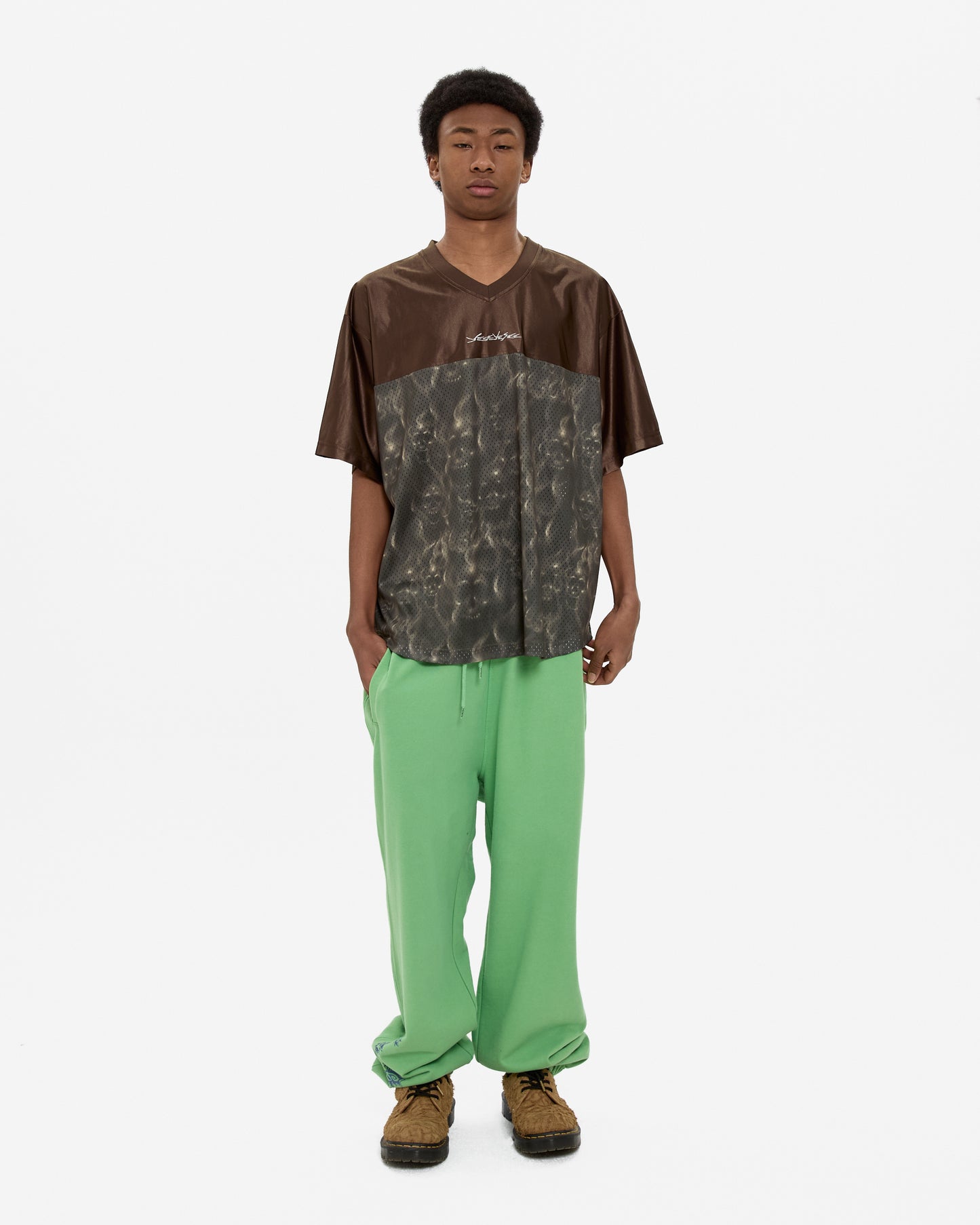 Y.E.S Skull Mesh Tee