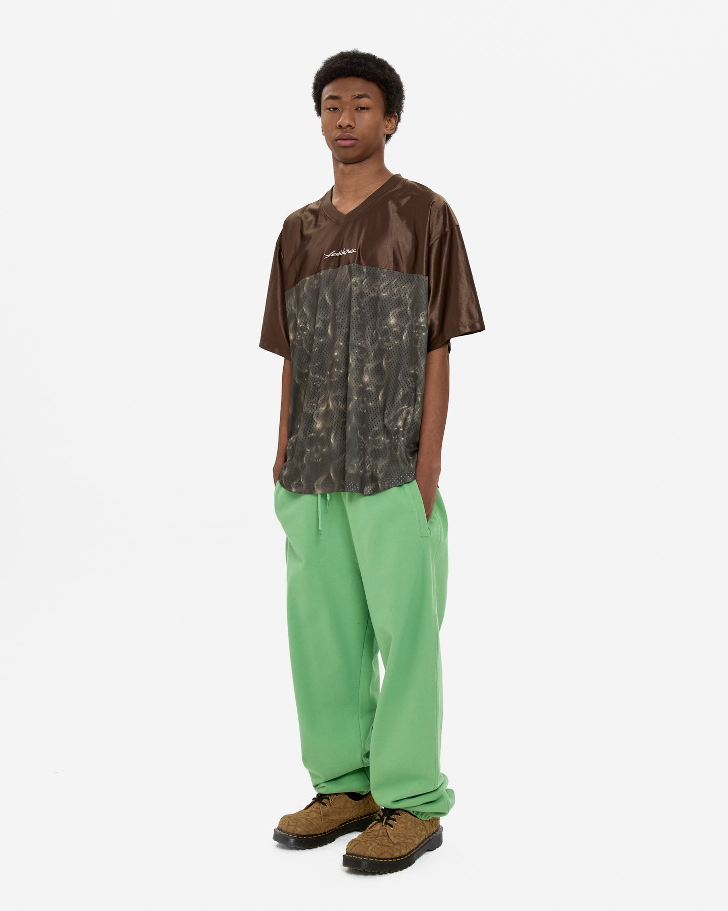 Y.E.S Skull Mesh Tee