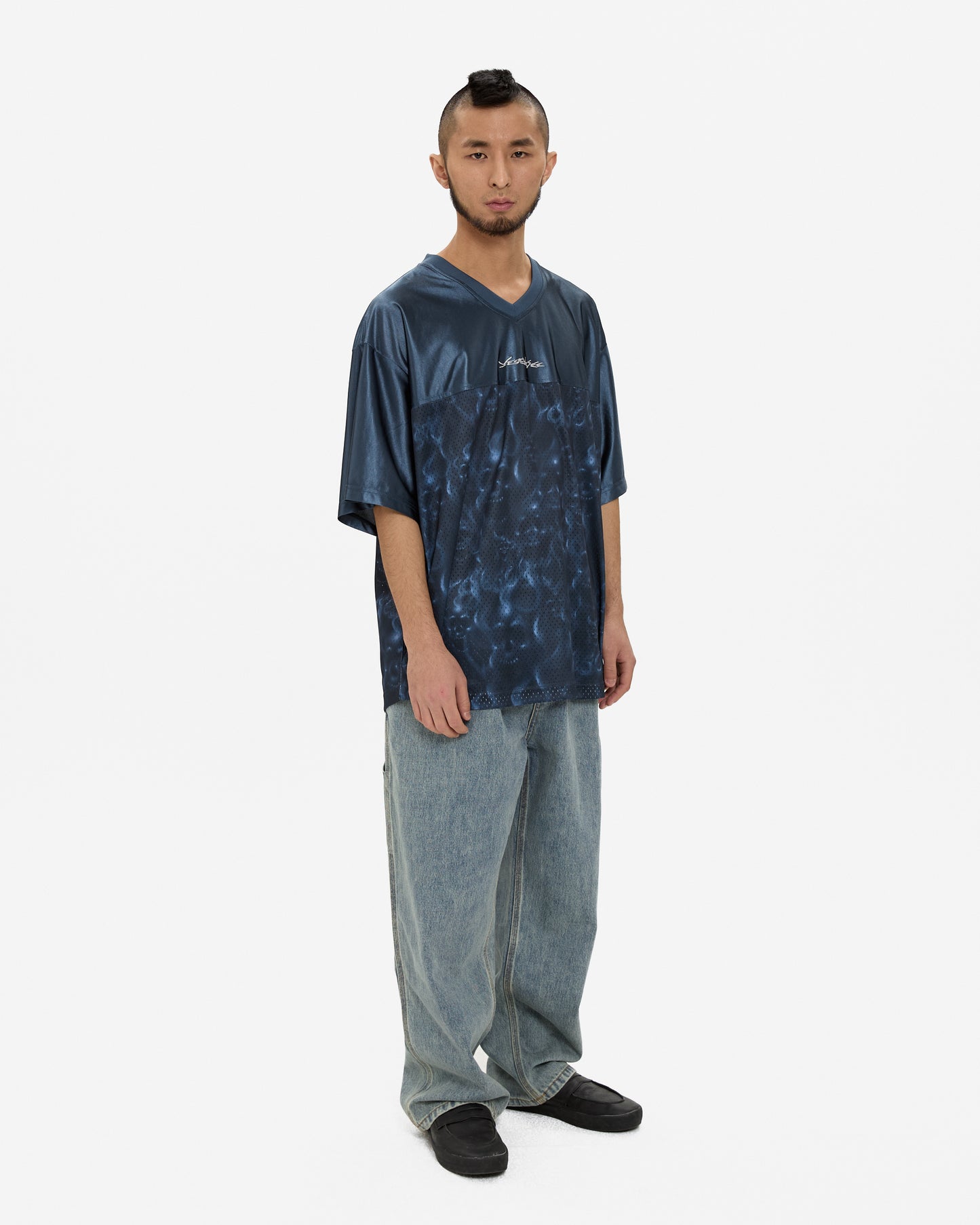 Y.E.S Skull Mesh Tee