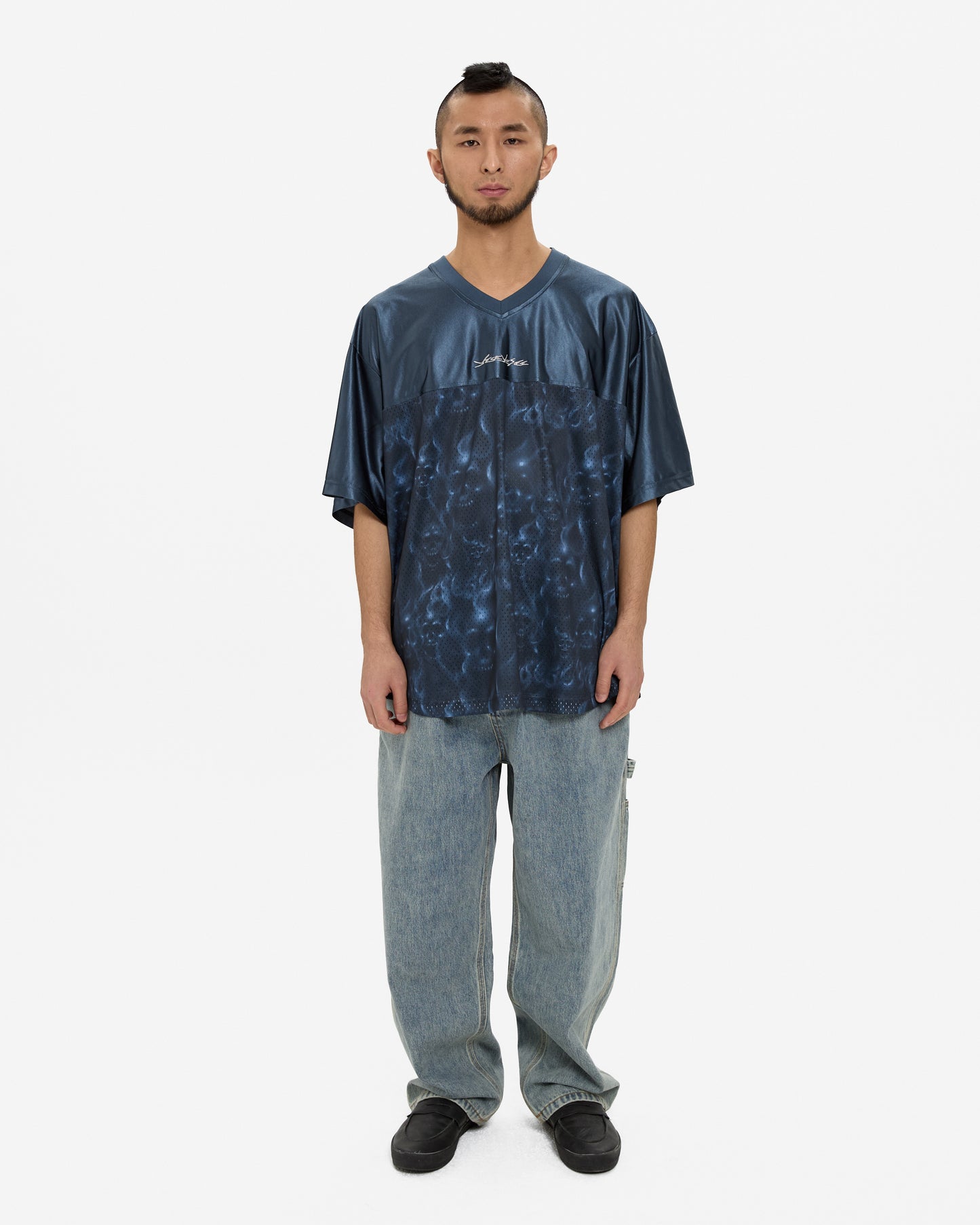 Y.E.S Skull Mesh Tee