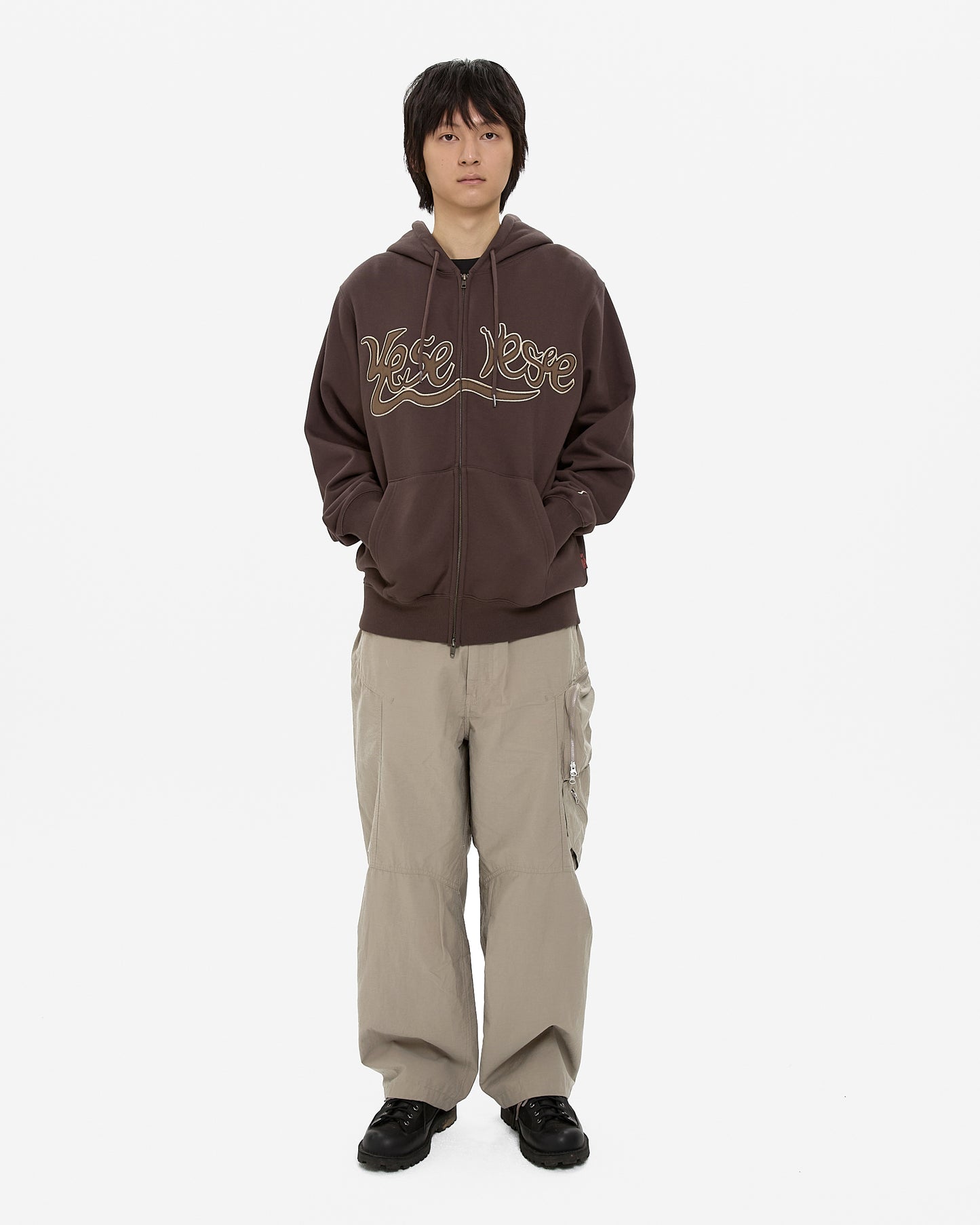 Y.E.S Snail Logo Zip-up Hoodie