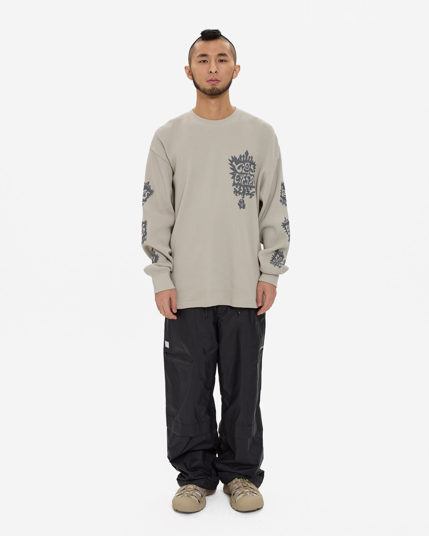 Y.E.S Stamp Waffle L/S
