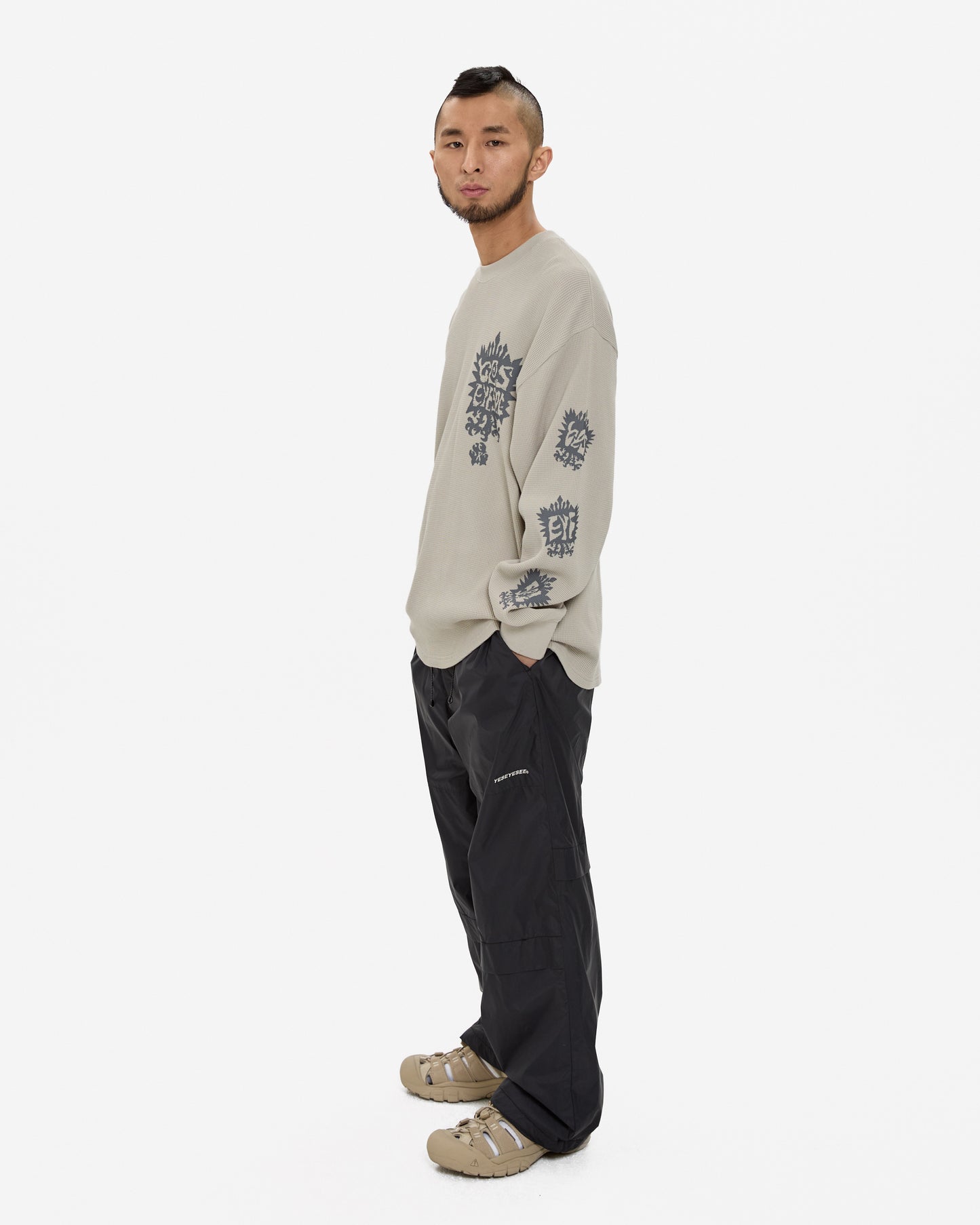 Y.E.S Stamp Waffle L/S