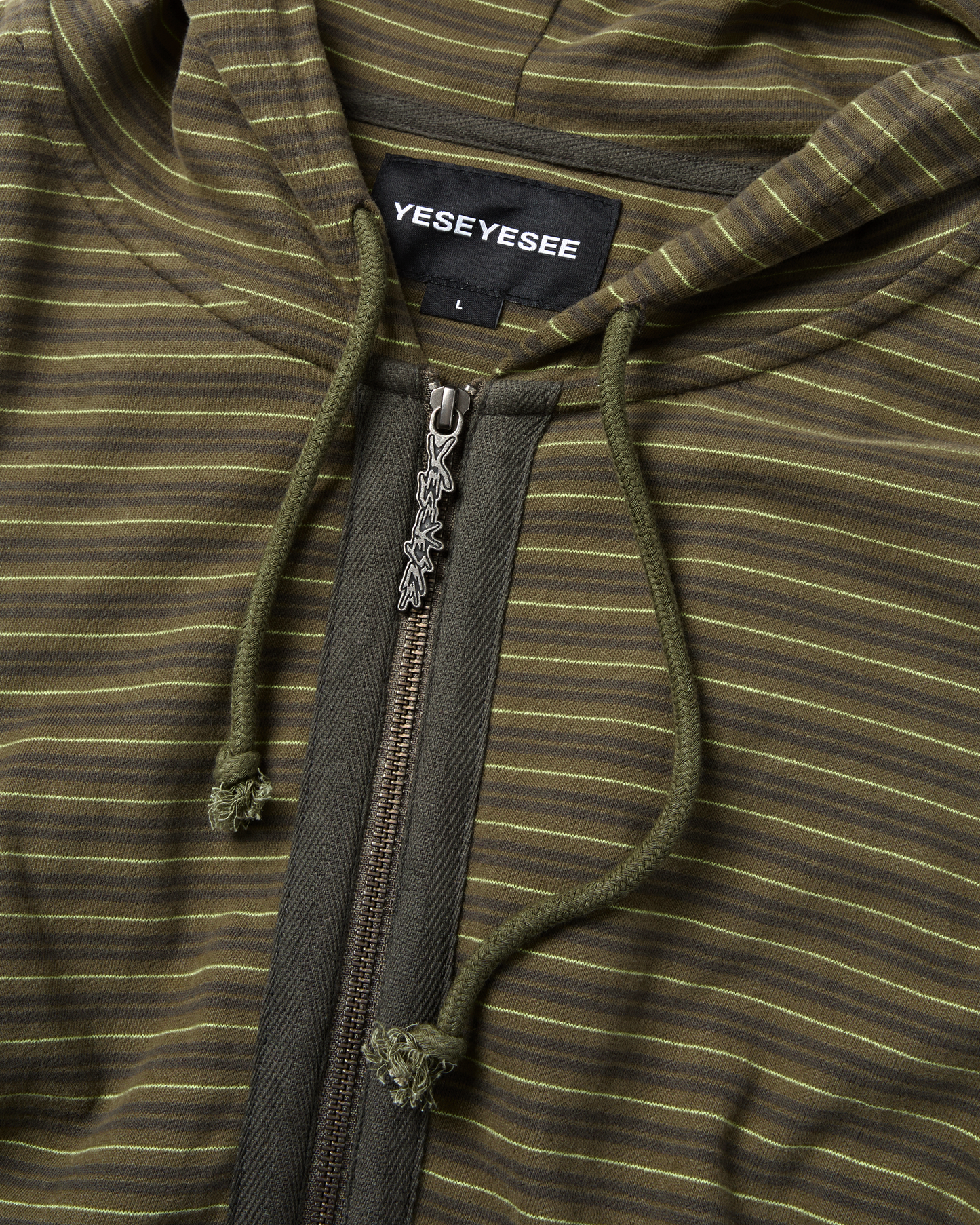 Y.E.S Stripe Single Zip-up Hoodie
