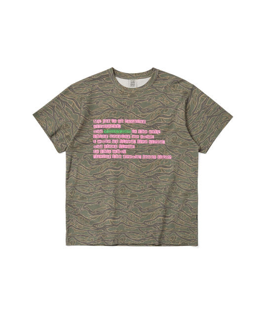 Y.E.S Wording Camo Tee