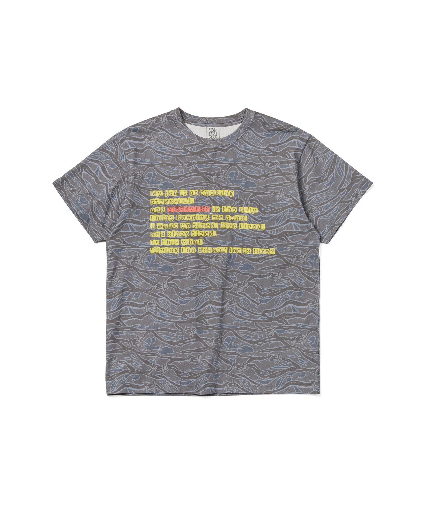 Y.E.S Wording Camo Tee