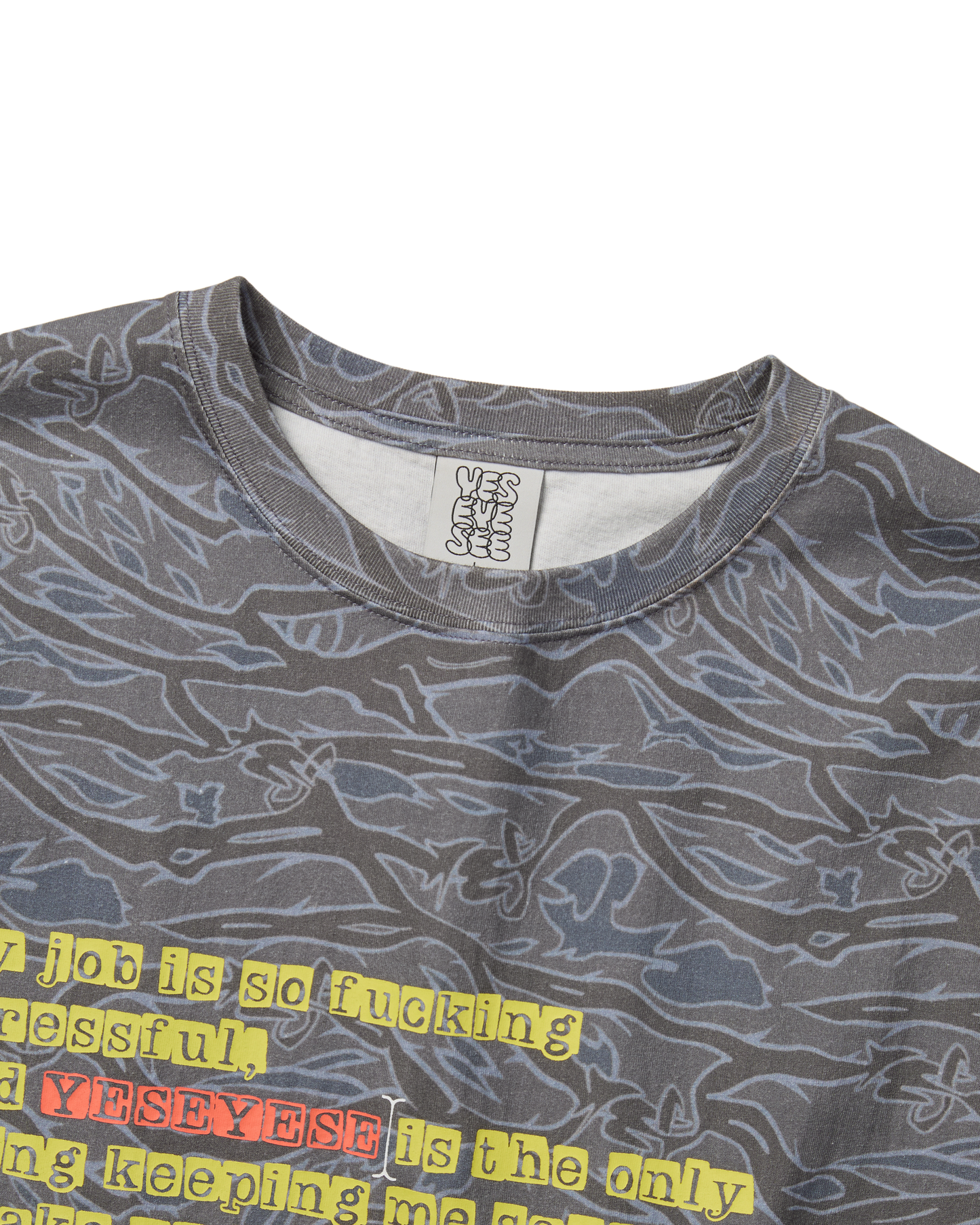 Y.E.S Wording Camo Tee