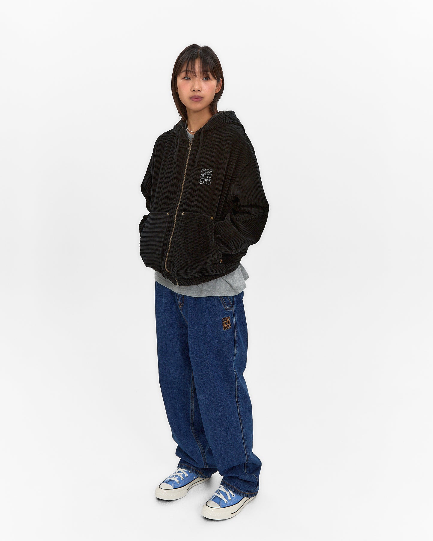 Corduroy Hooded Zip Jacket