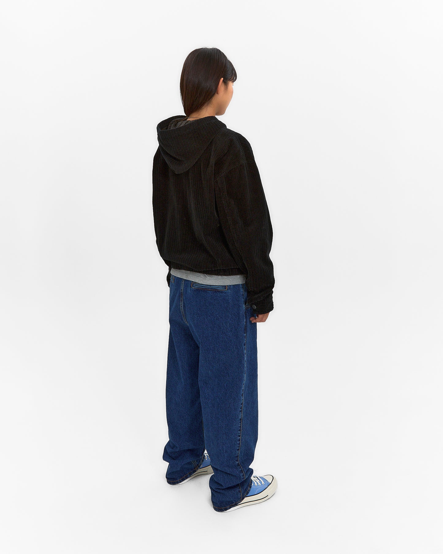 Corduroy Hooded Zip Jacket