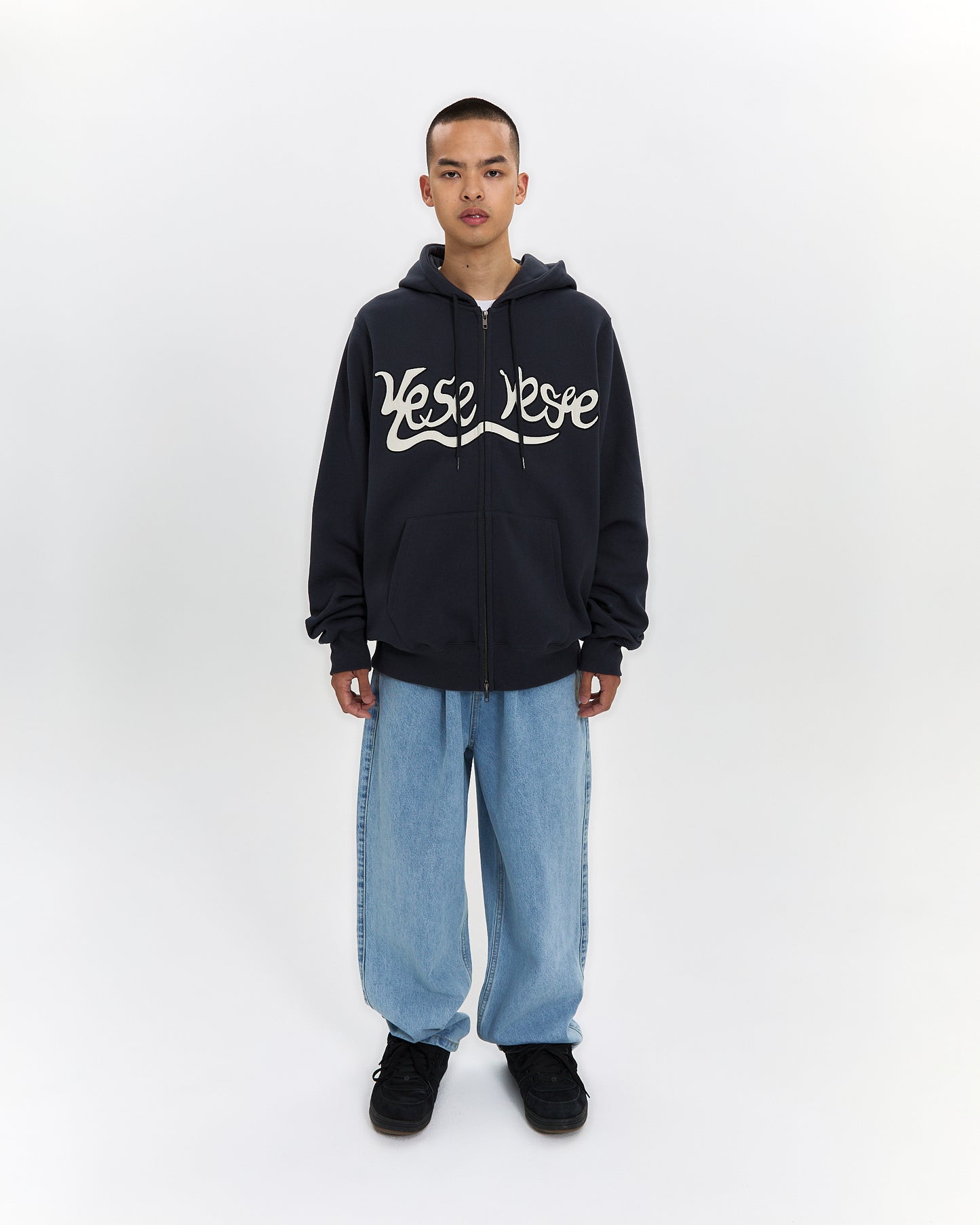 Y.E.S Snail Logo Zip-up Hoodie