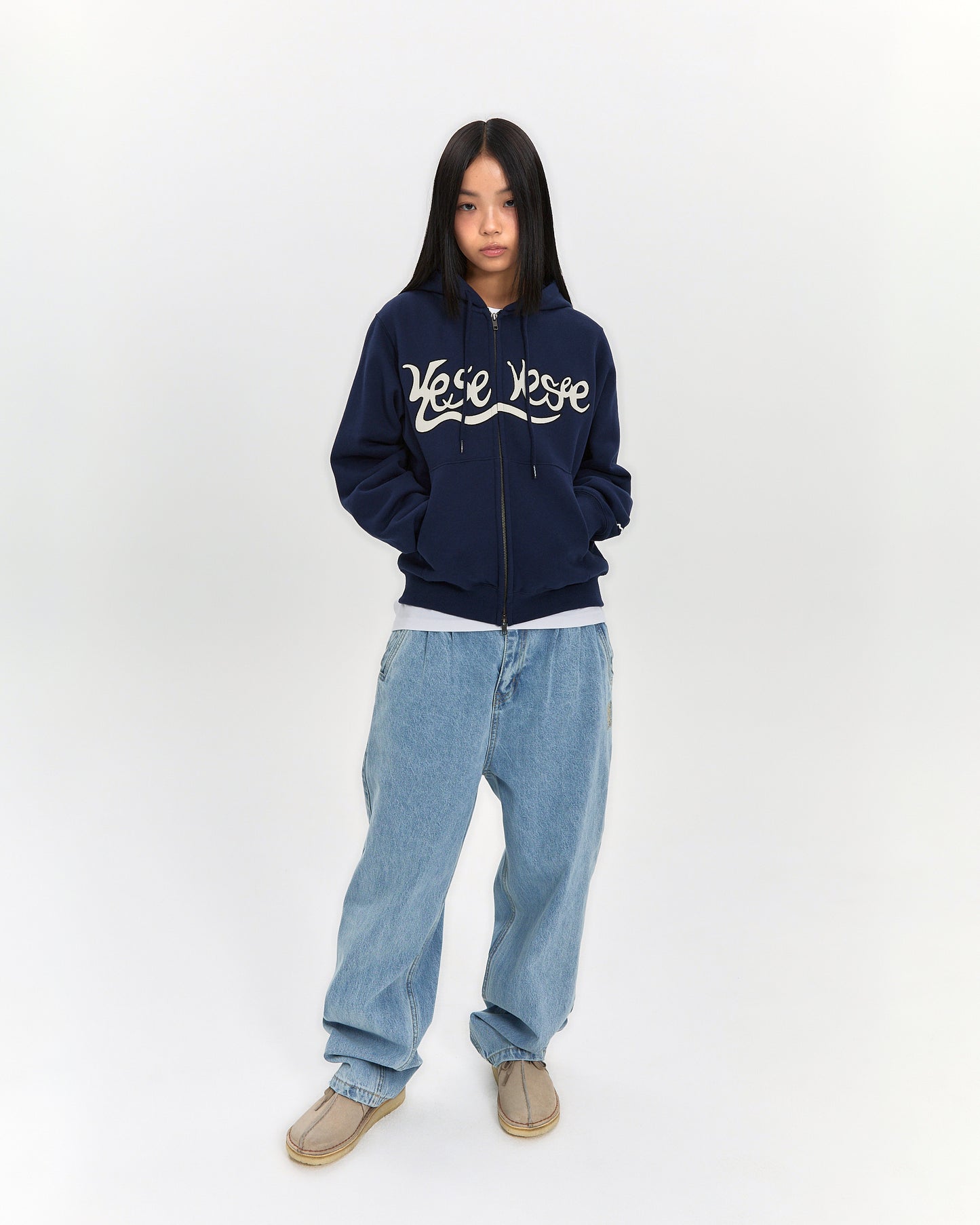 Y.E.S Snail Logo Zip-up Hoodie