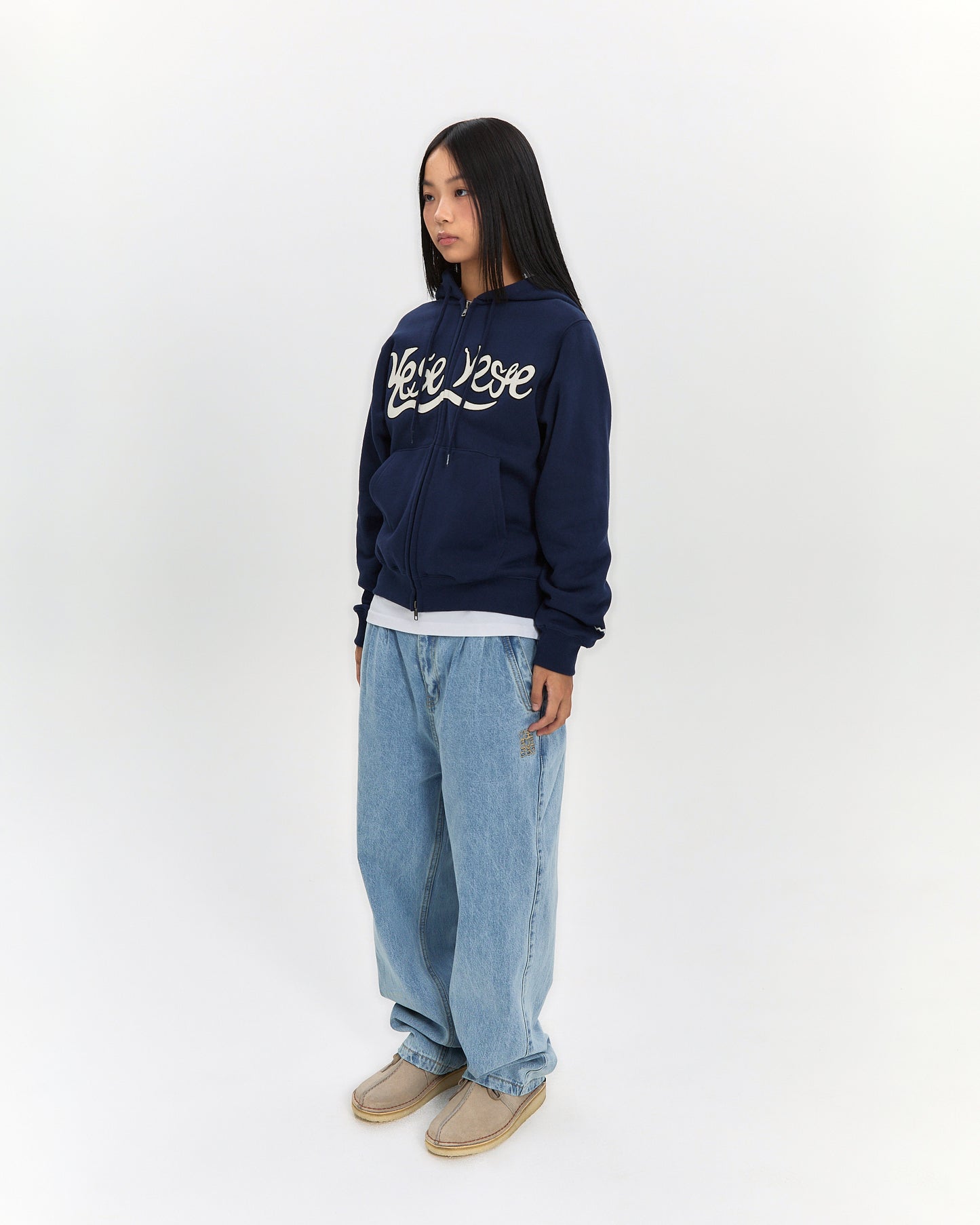 Y.E.S Snail Logo Zip-up Hoodie