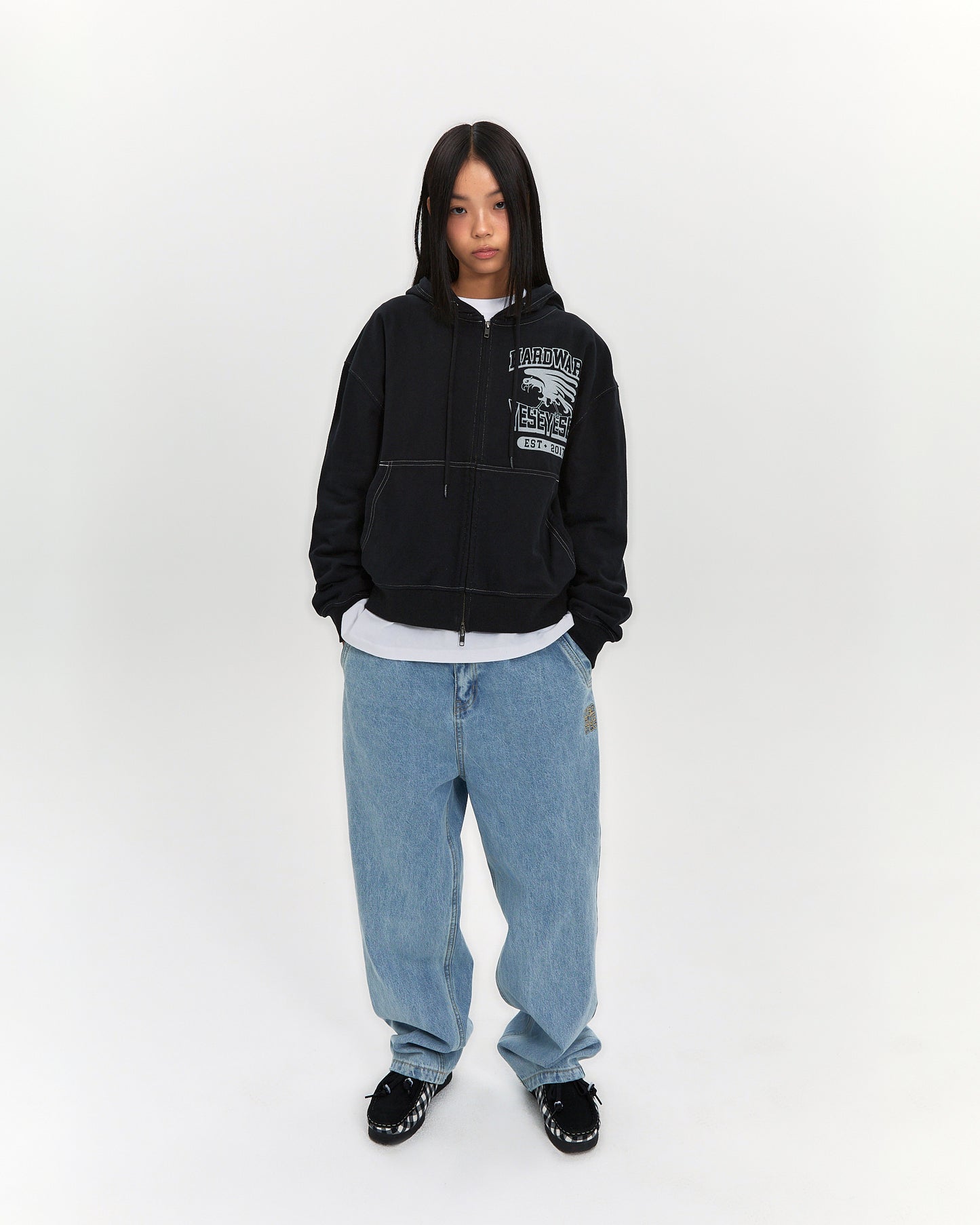 Two Tucked Denim Pants