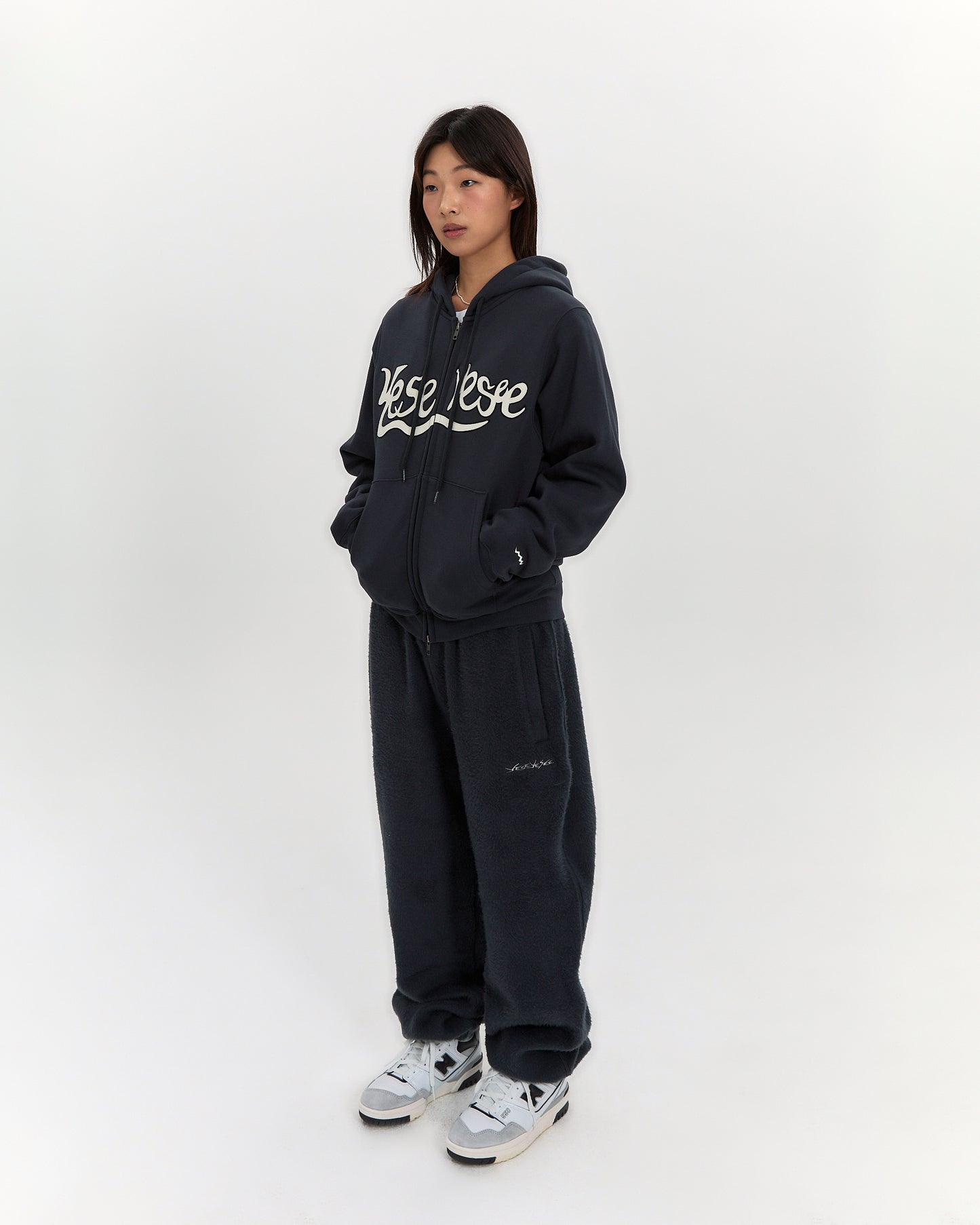 Y.E.S Snail Logo Zip-up Hoodie