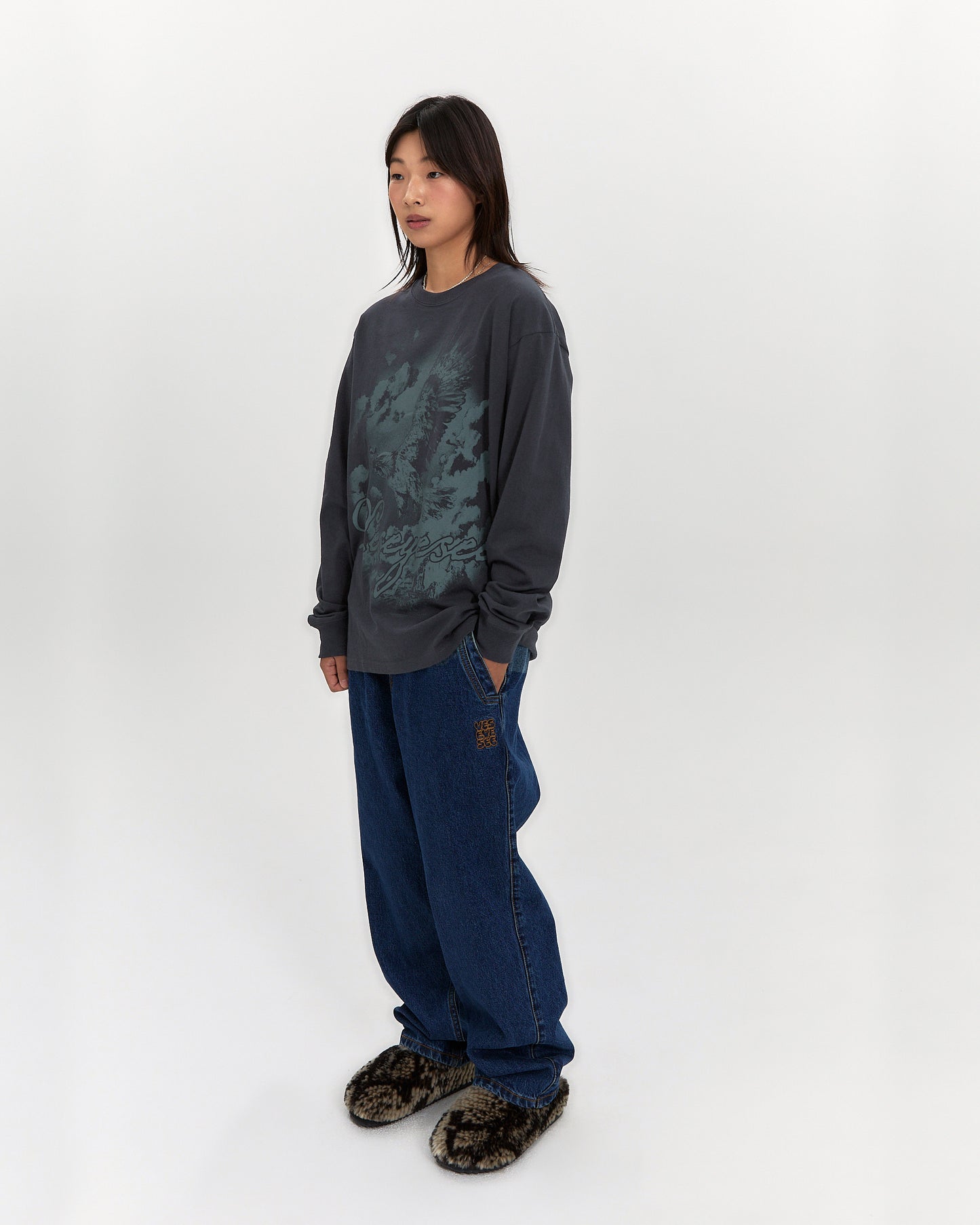 Two Tucked Denim Pants