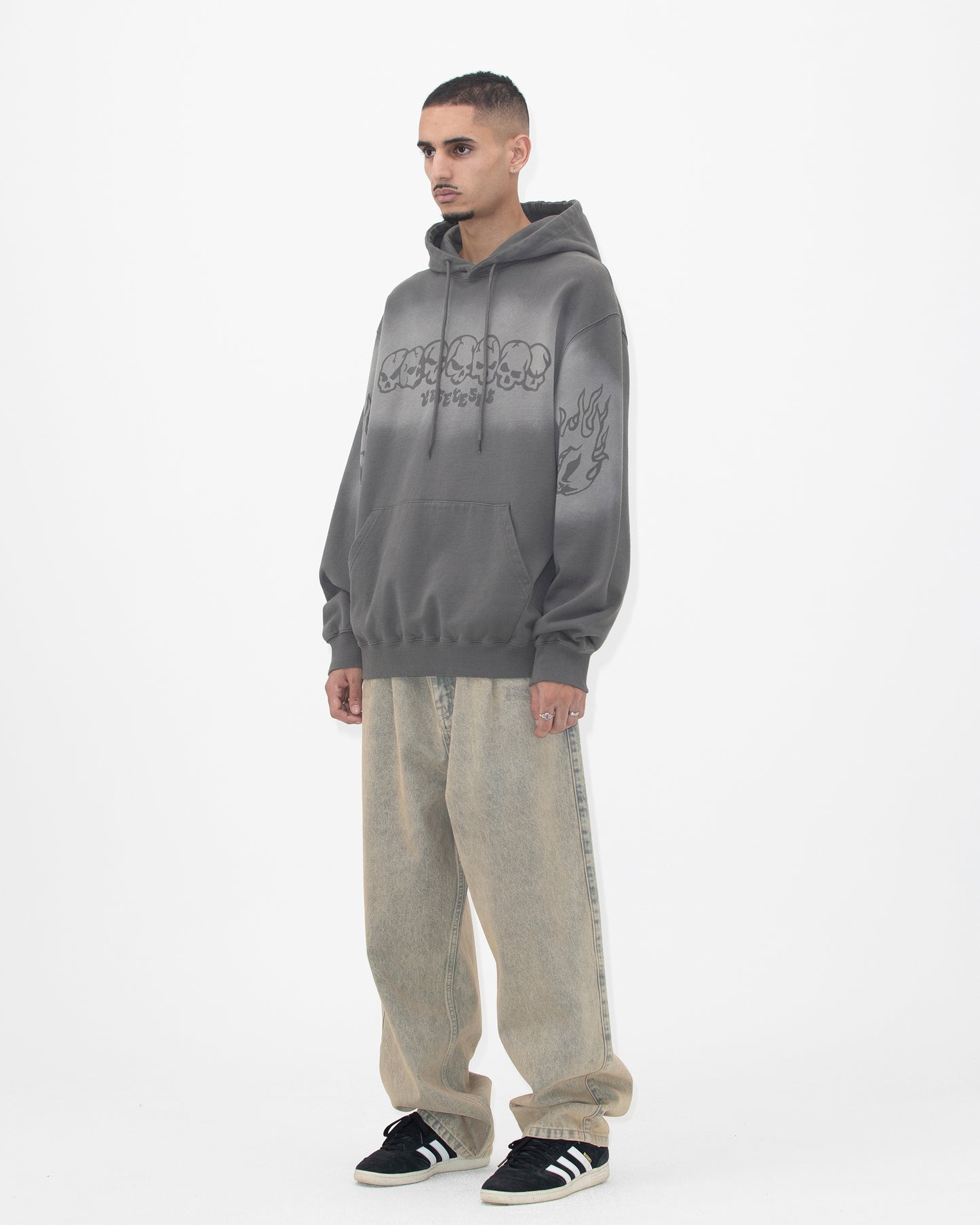 Y.E.S Fade-out Skull Hoodie