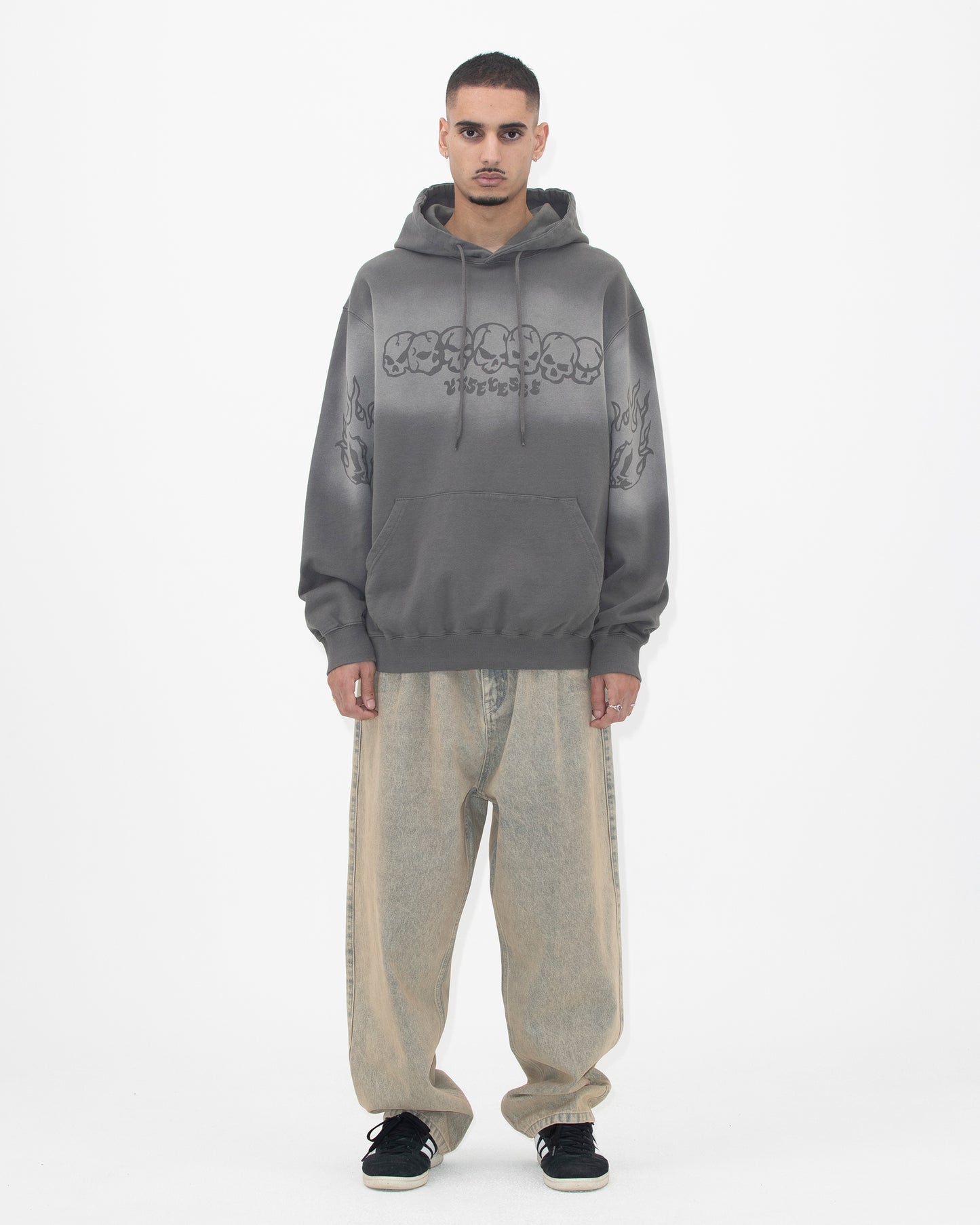 Y.E.S Fade-out Skull Hoodie