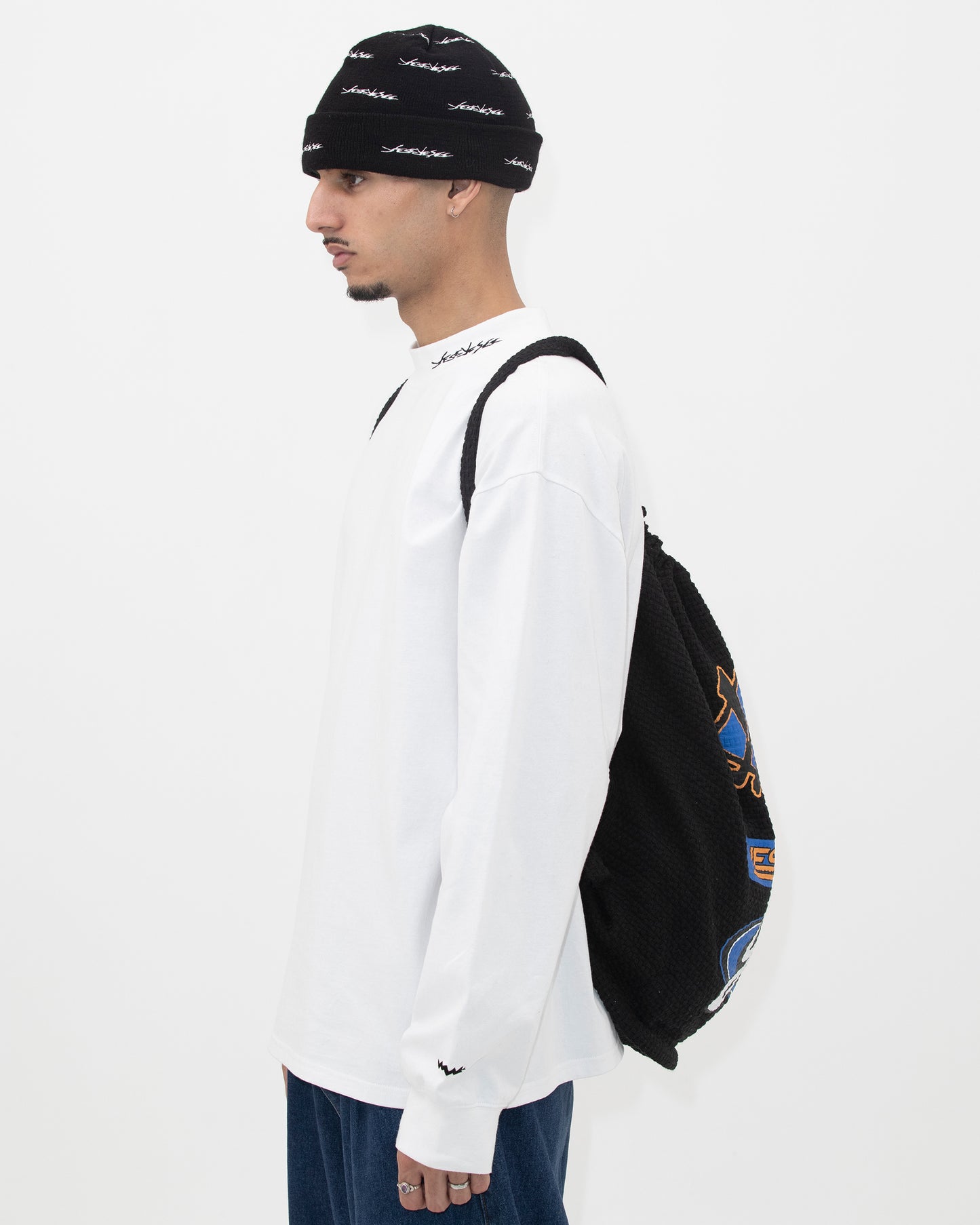 Jacquard Fabric String Bag
