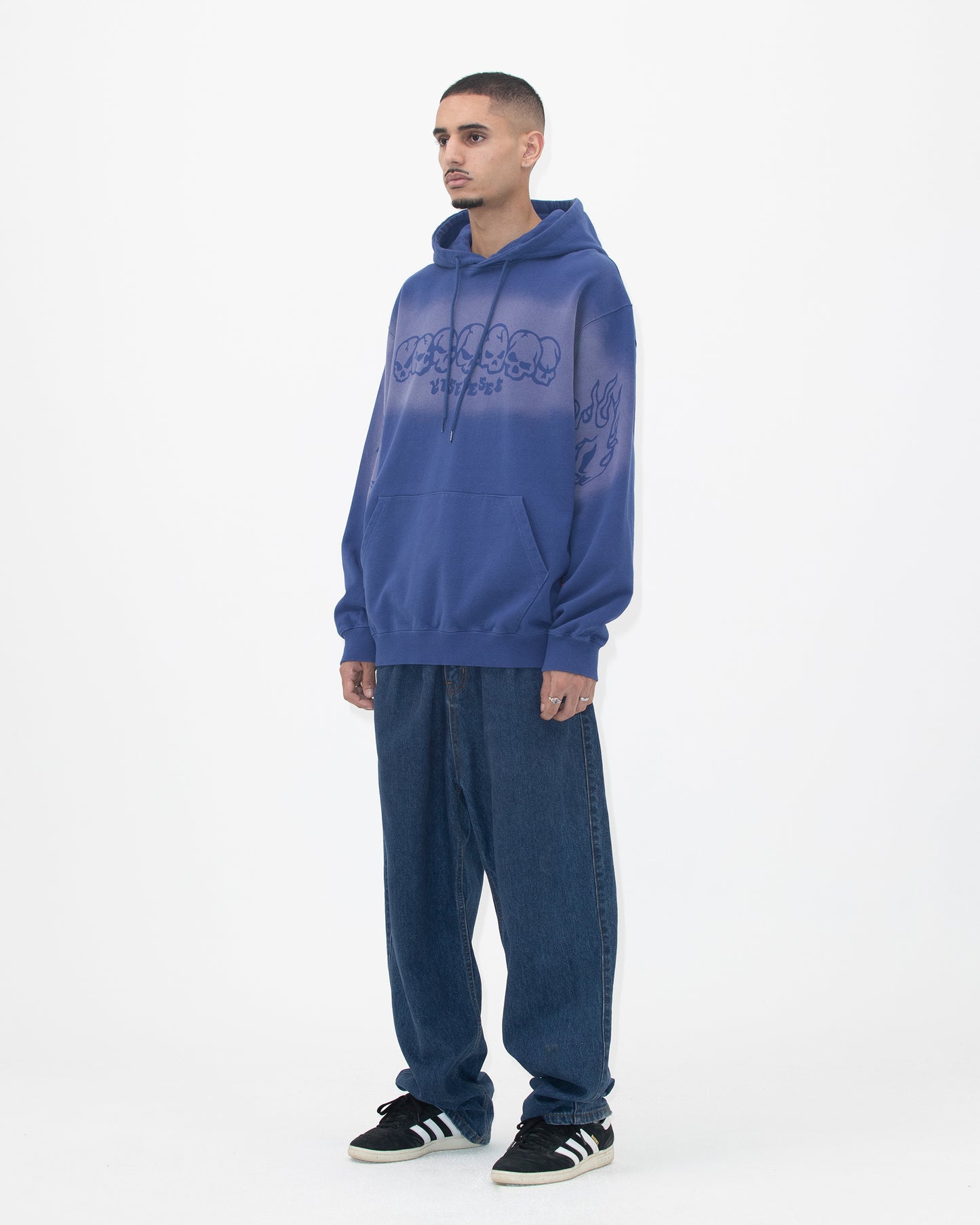 Y.E.S Fade-out Skull Hoodie