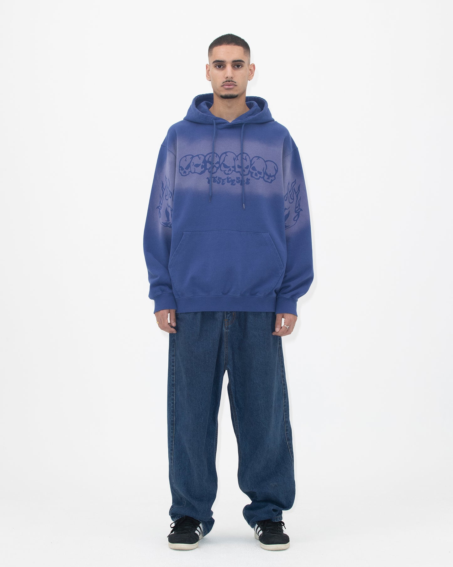 Y.E.S Fade-out Skull Hoodie