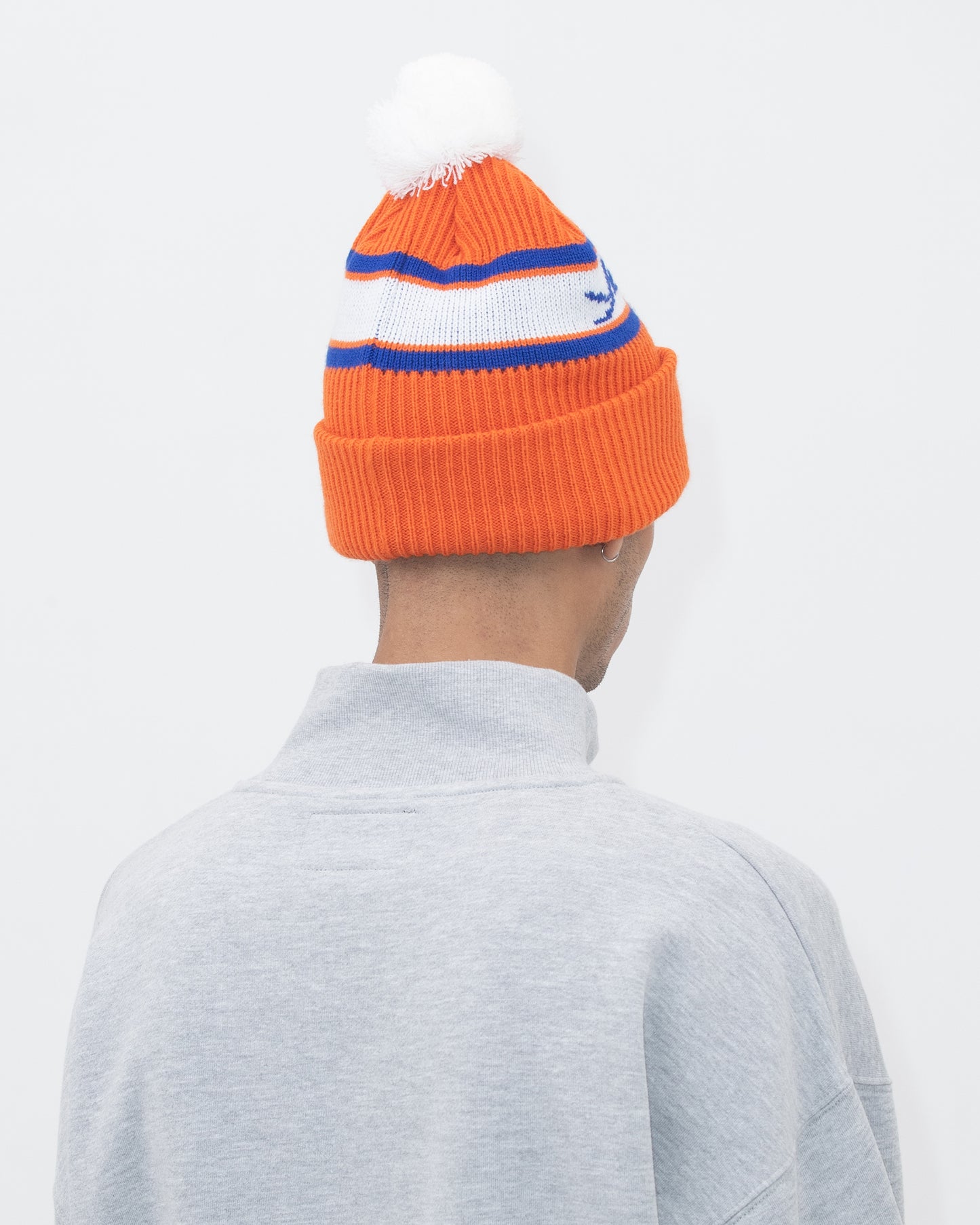 Y.E.S Jacquard Pompon Knit Beanie